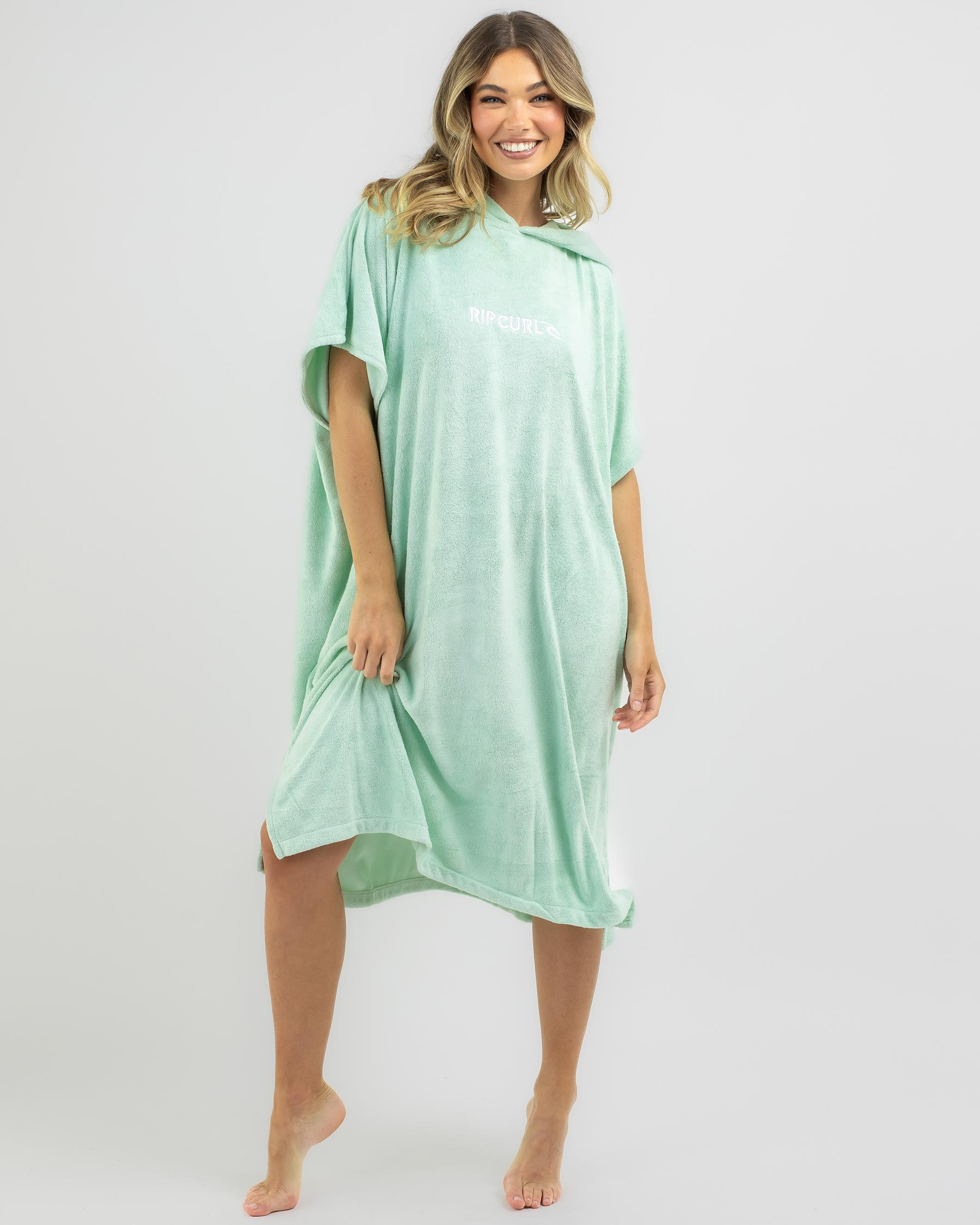 Shop Rip Curl Classic Surf Hooded Towel In Mint Fast Shipping & Easy Returns City Beach