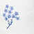 White/blue Floral
