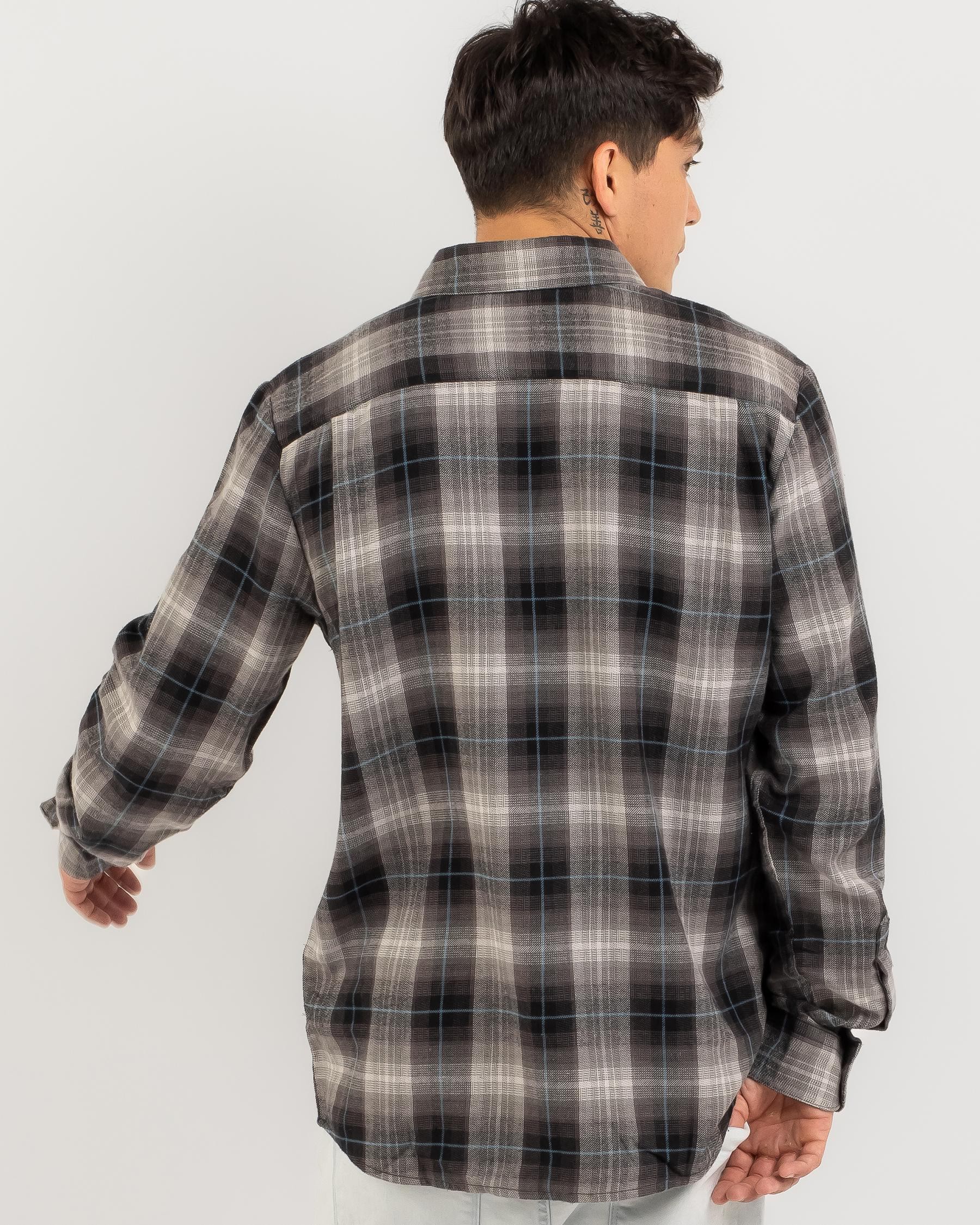 Volcom Kemostone Flannel Long Sleeve Shirt In Black - Fast Shipping ...