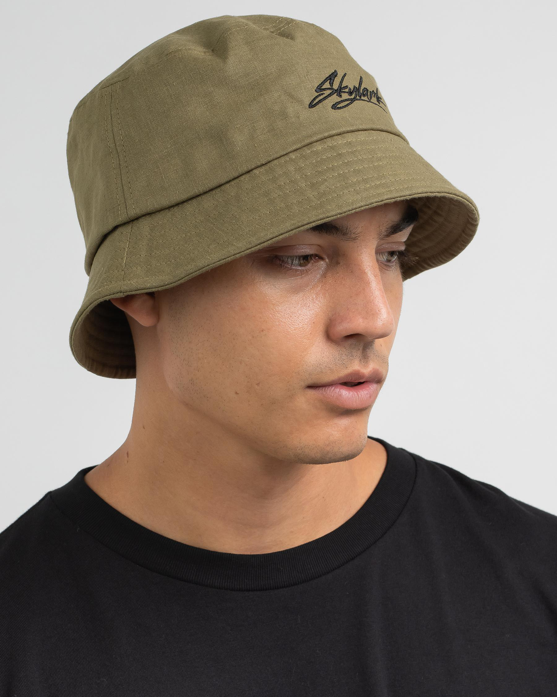 Shop Skylark Hemp Bucket Hat In Olive Fast Shipping & Easy Returns