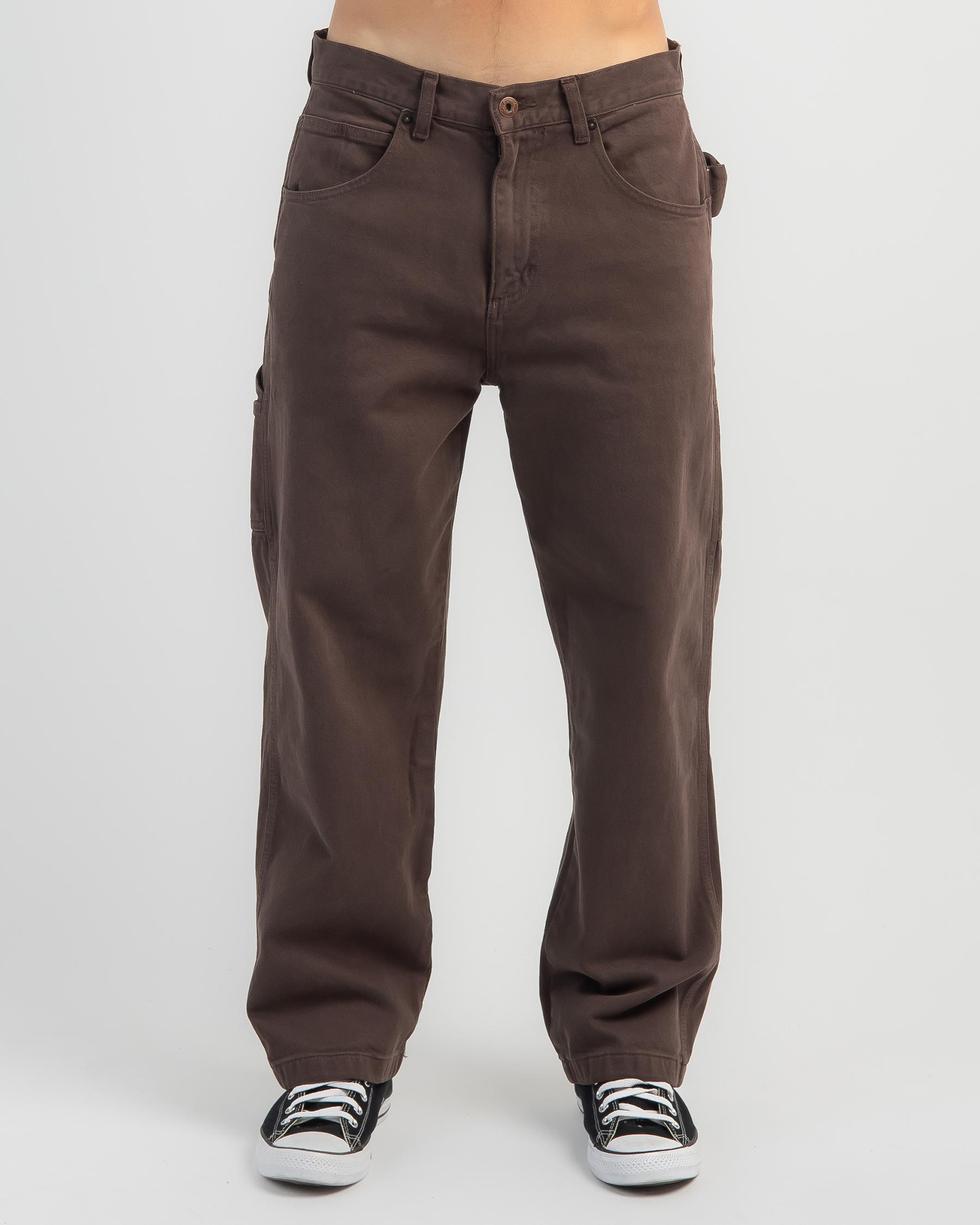 Billabong Bad Dog Workwear Pants In Mocha FREE* Shipping & Easy