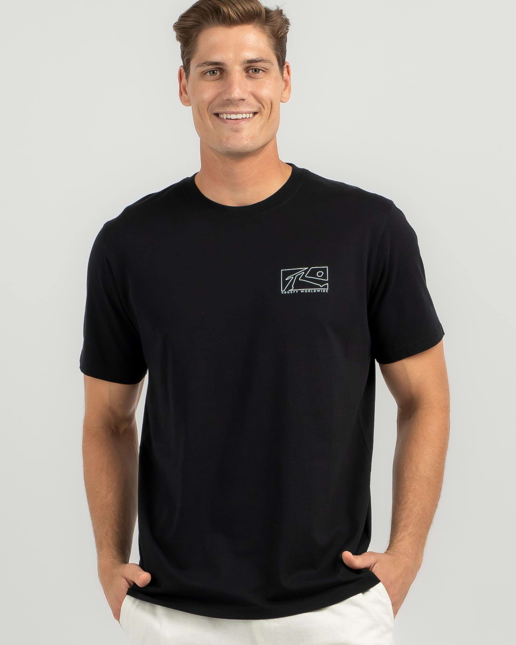 Shop Rusty Boxed Out T-Shirt In Black - Fast Shipping & Easy Returns ...
