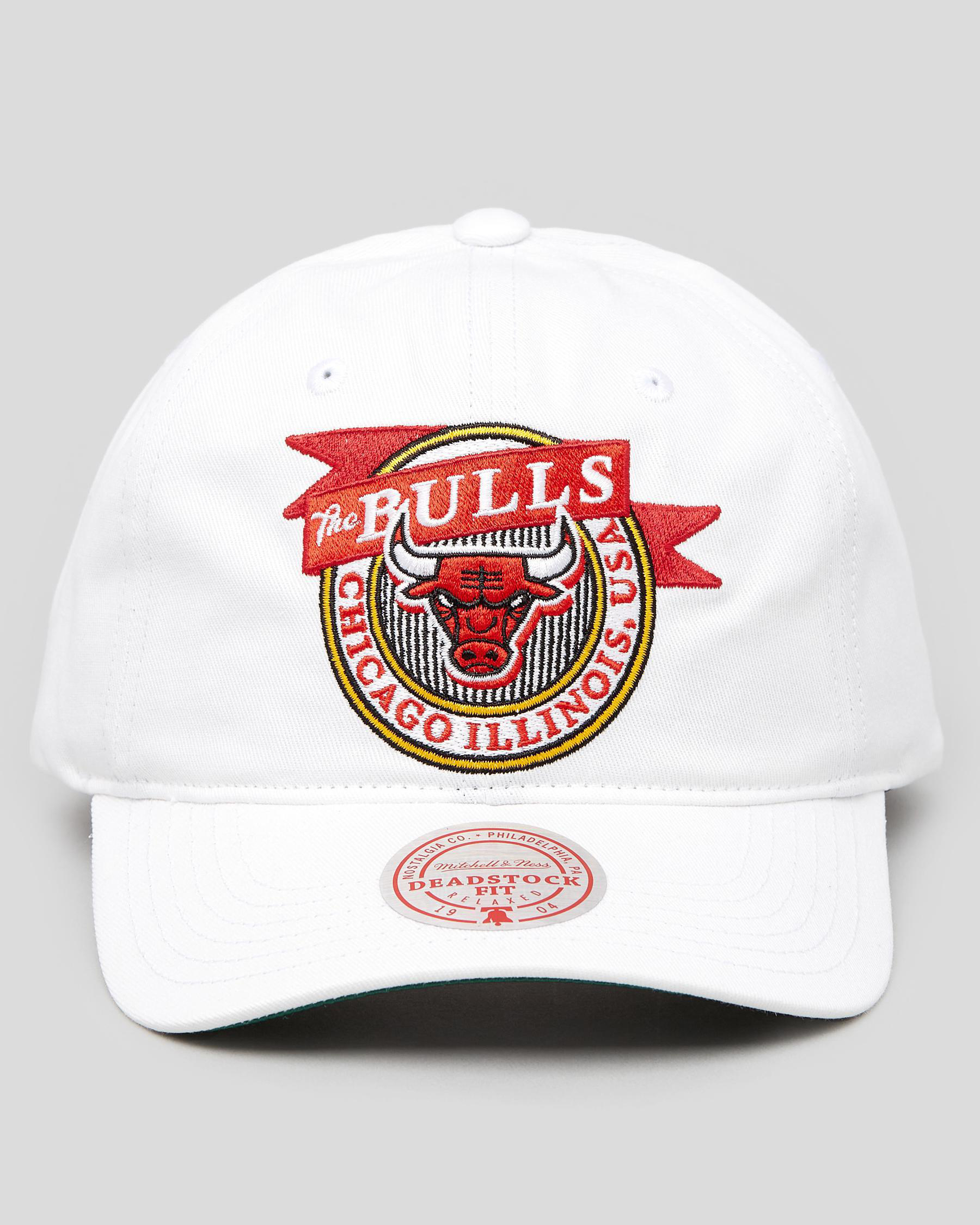 Shop Mitchell & Ness Chicago Bulls Blue Ribbon Deadstock Cap In White ...