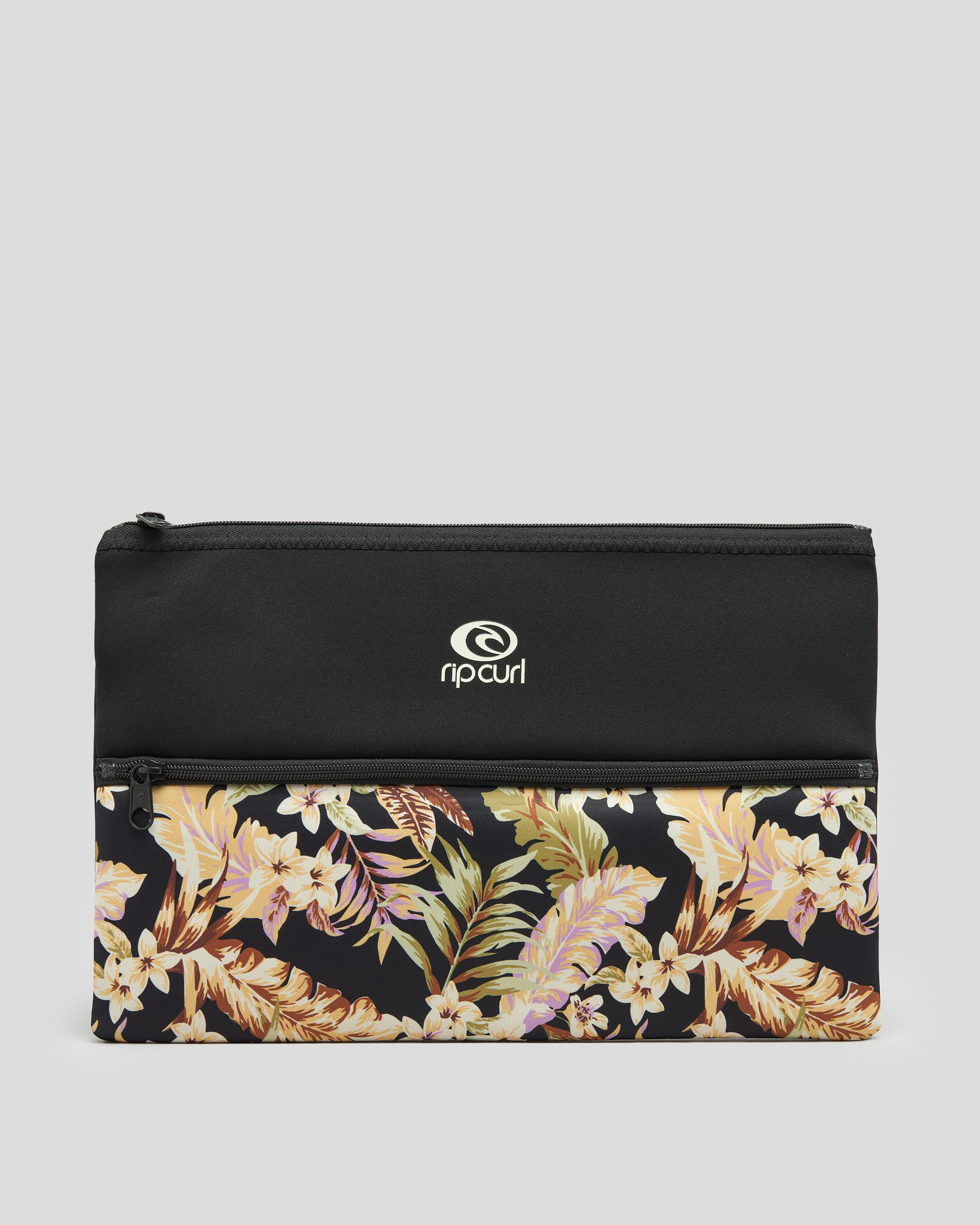Shop Rip Curl XL Pencil Case In Black Fast Shipping & Easy Returns