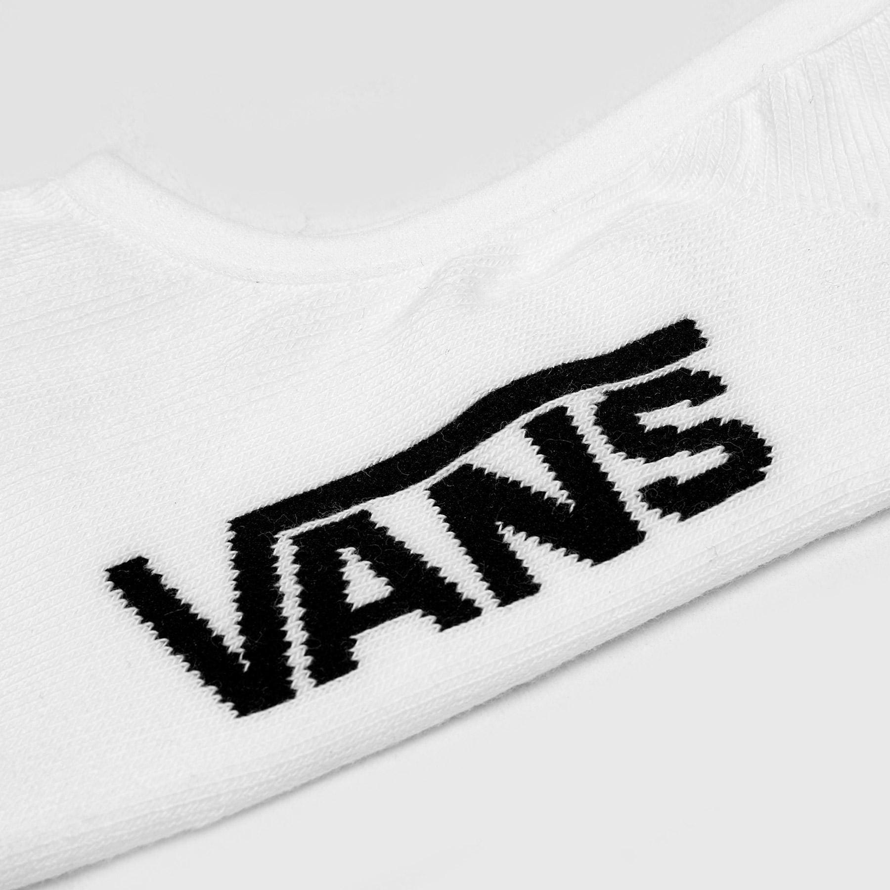 Vans Cl Super No Show Socks 3 Pack S/M In White - Fast Shipping & Easy ...