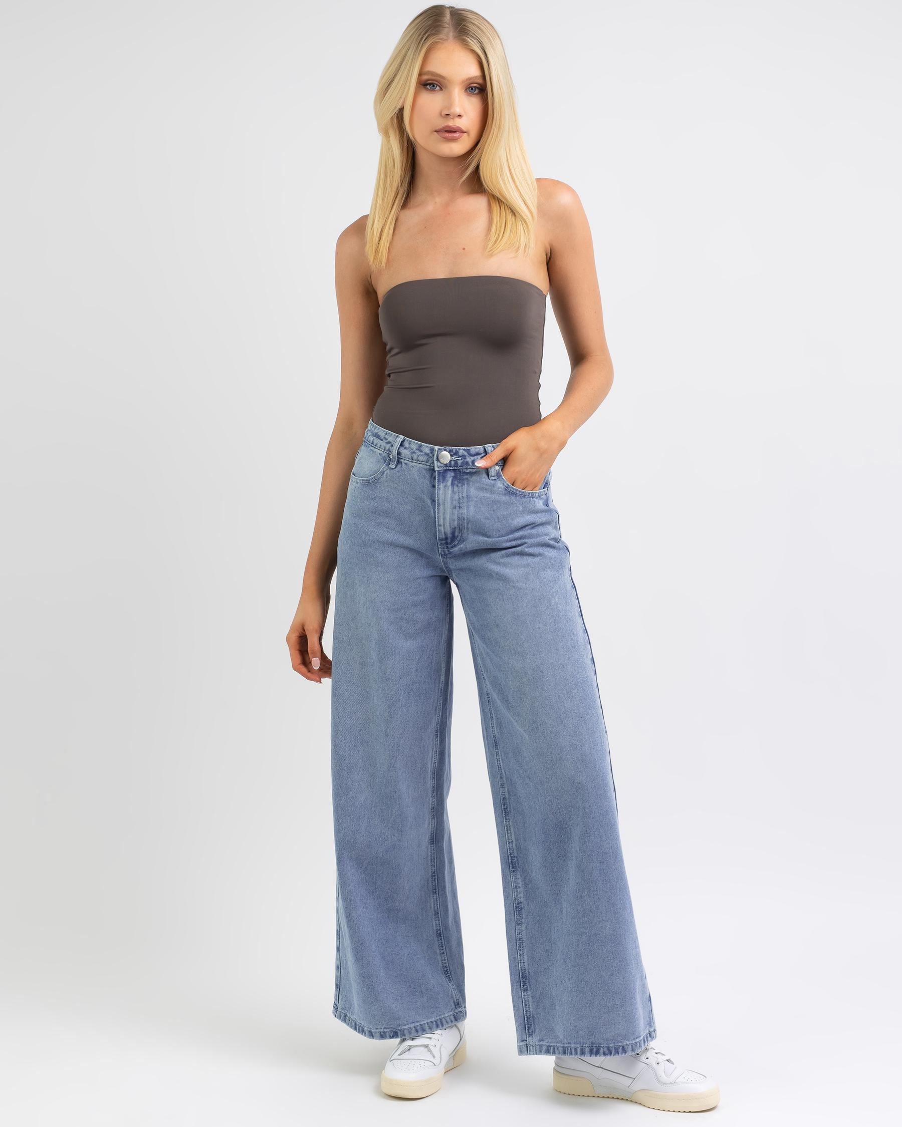 Mooloola Basic Tube Top In Charcoal - Fast Shipping & Easy Returns ...