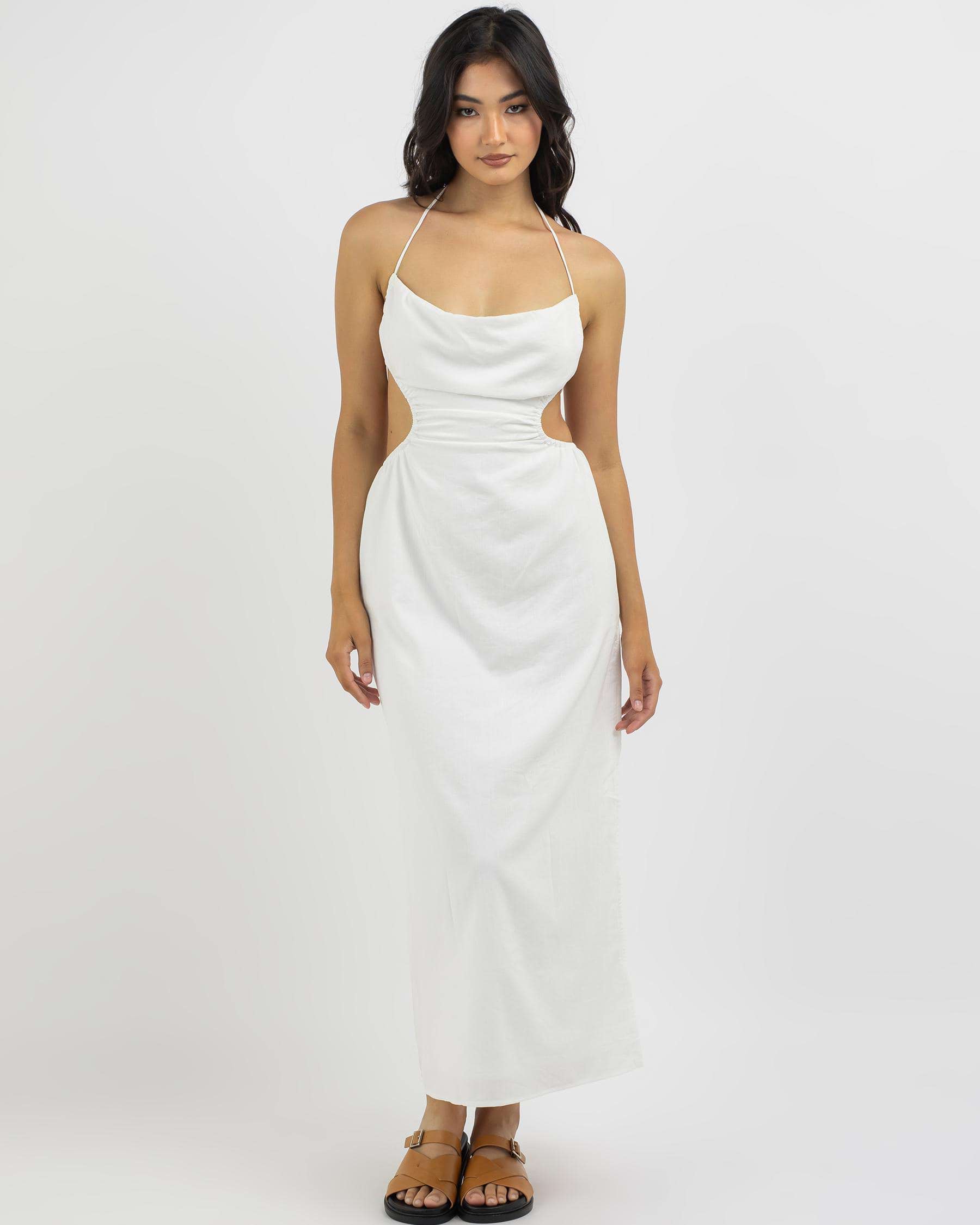 Luvalot Gwen Maxi Dress In White - Fast Shipping & Easy Returns - City ...