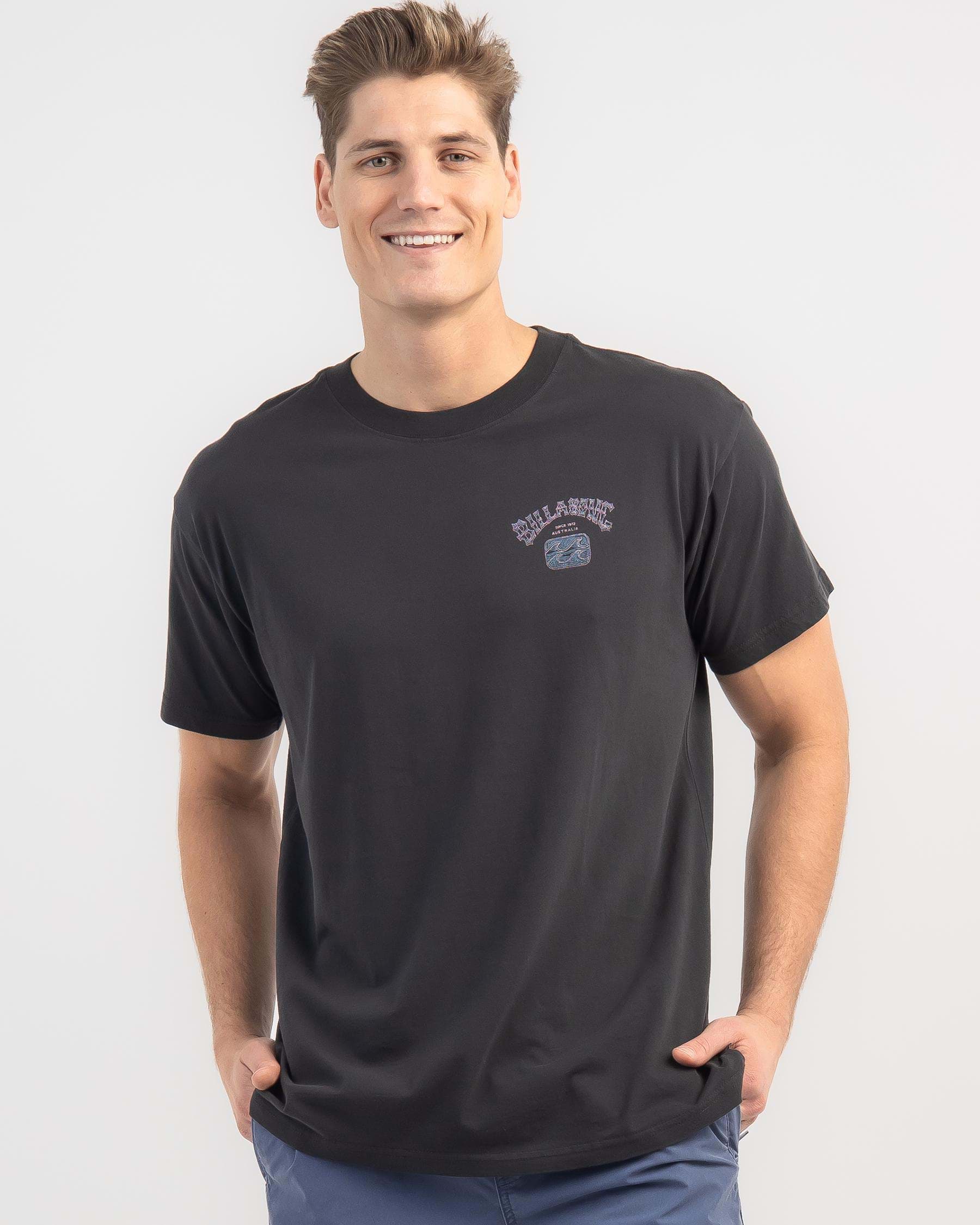 Shop Billabong Heritage Arch T-Shirt In Black - Fast Shipping & Easy ...