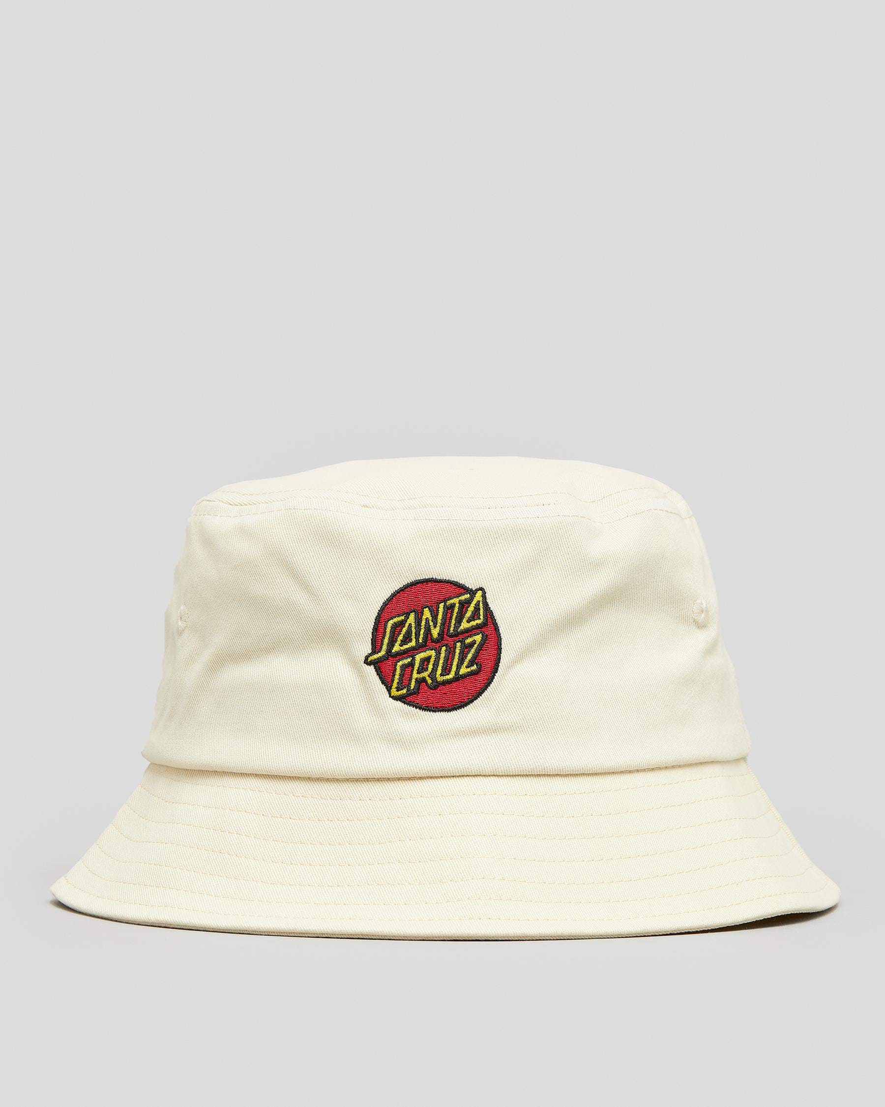 Santa Cruz Classic Dot Bucket Hat In Off-white - Fast Shipping & Easy ...