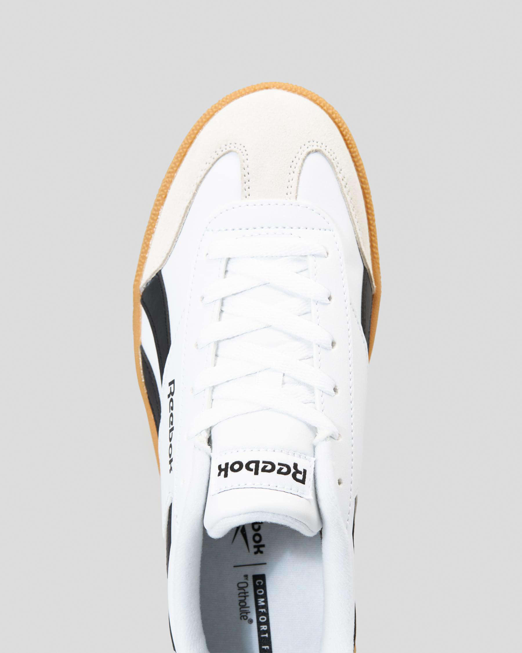 Reebok Womens Smash Edge Shoes In White/black/gum - FREE