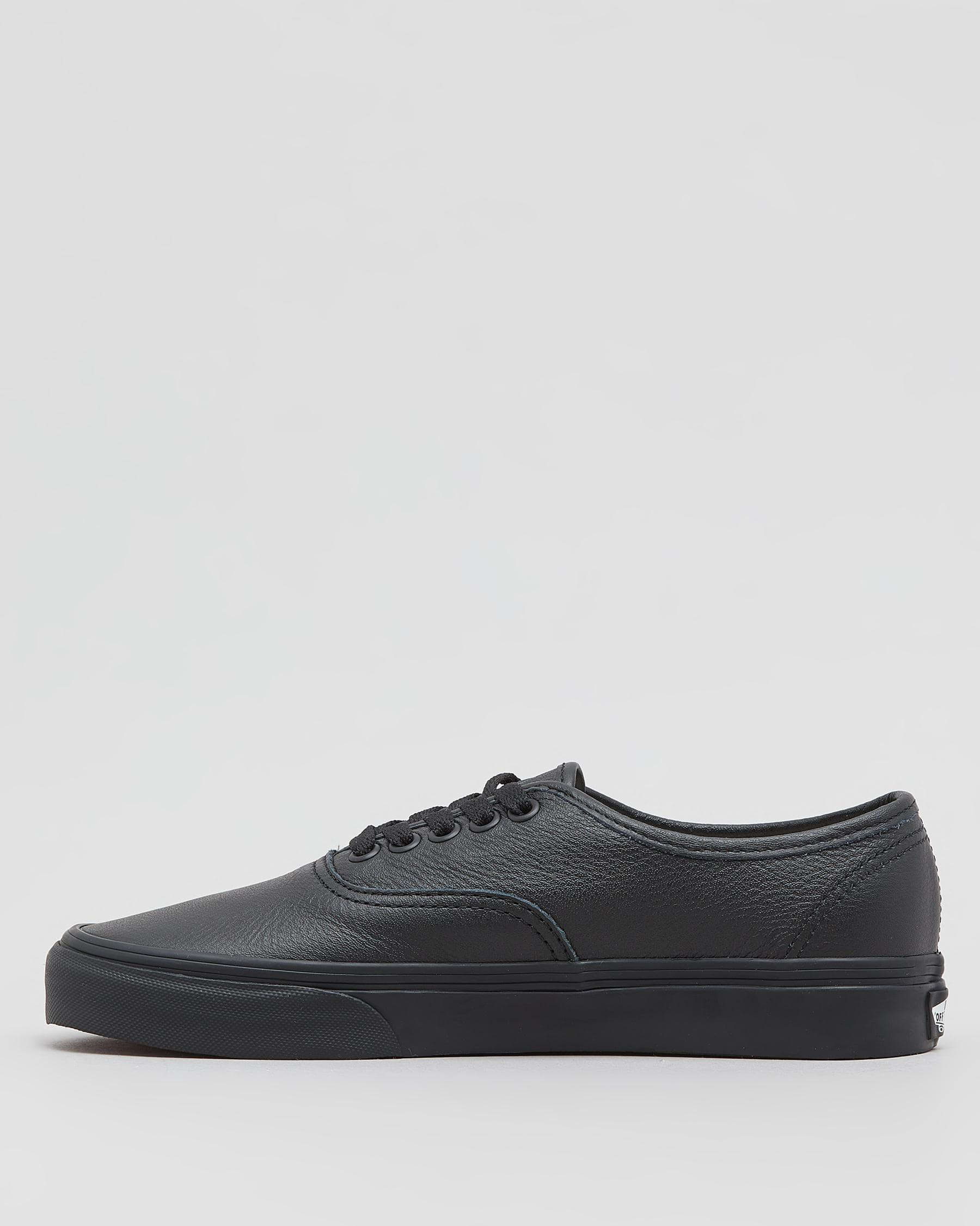 Vans Womens Authentic Shoes In Black Mono - Fast Shipping & Easy ...