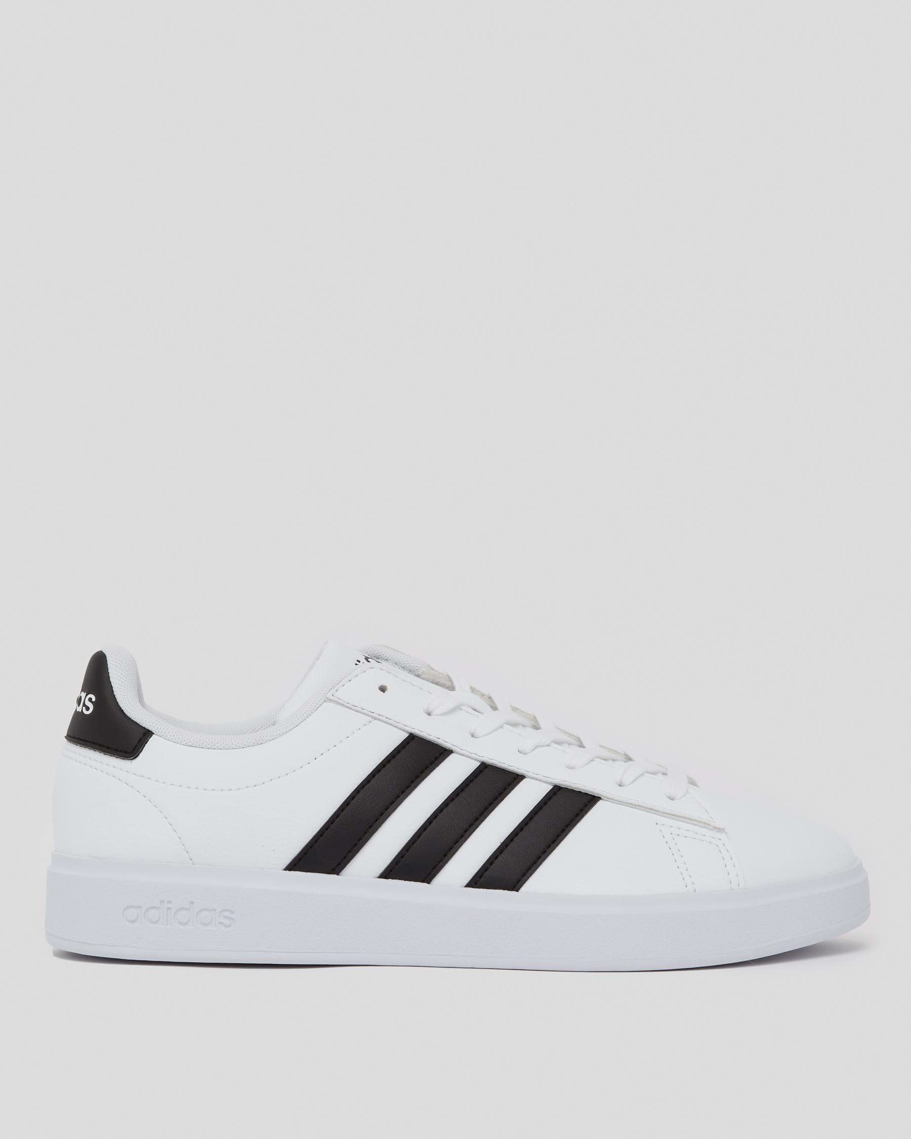 Shop adidas Womens Grand Court 2.0 Shoes In Ftwr White/core Black/core ...