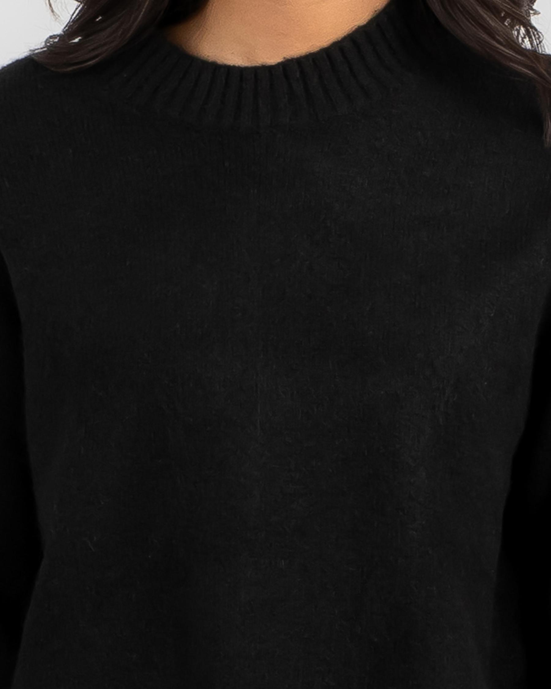 Shop Ava And Ever Law School Crew Neck Knit Jumper In Black - Fast ...