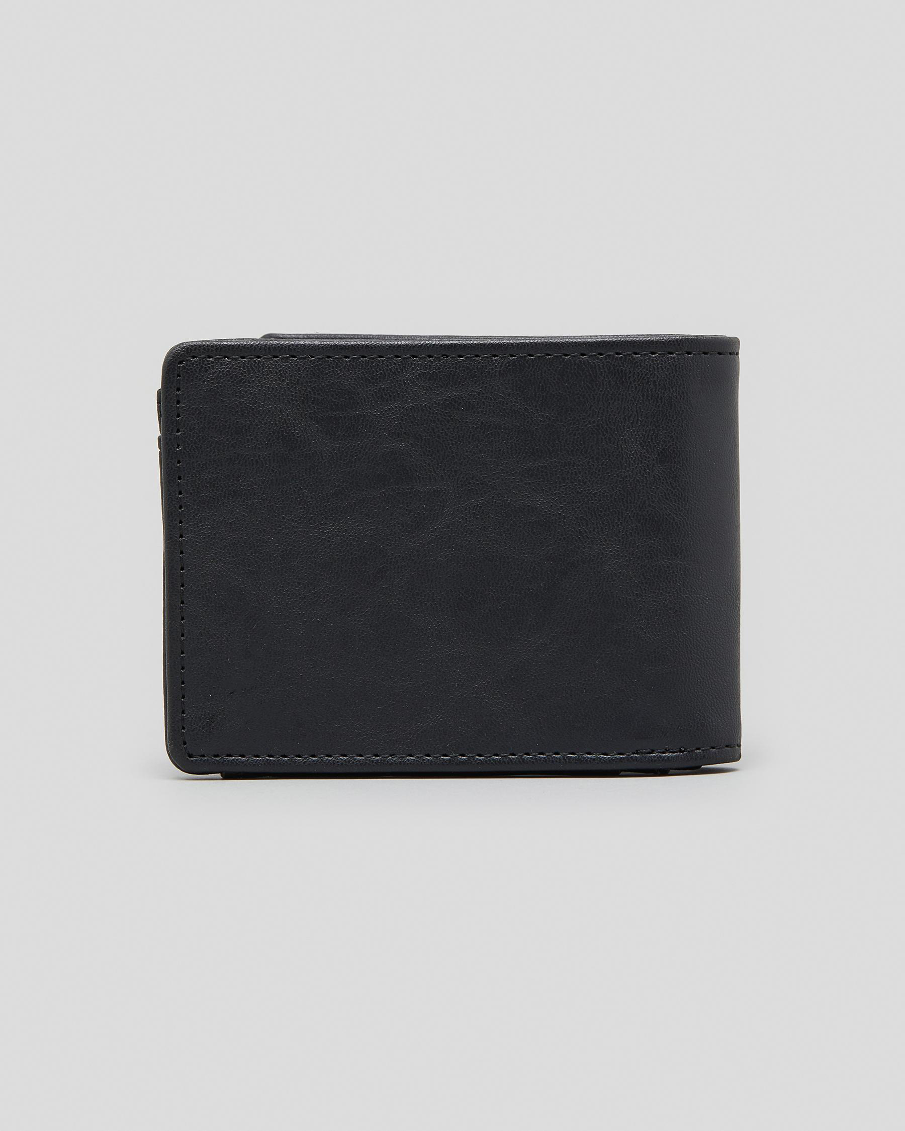 Shop Billabong Range Wallet In Black/tan Fast Shipping & Easy Returns