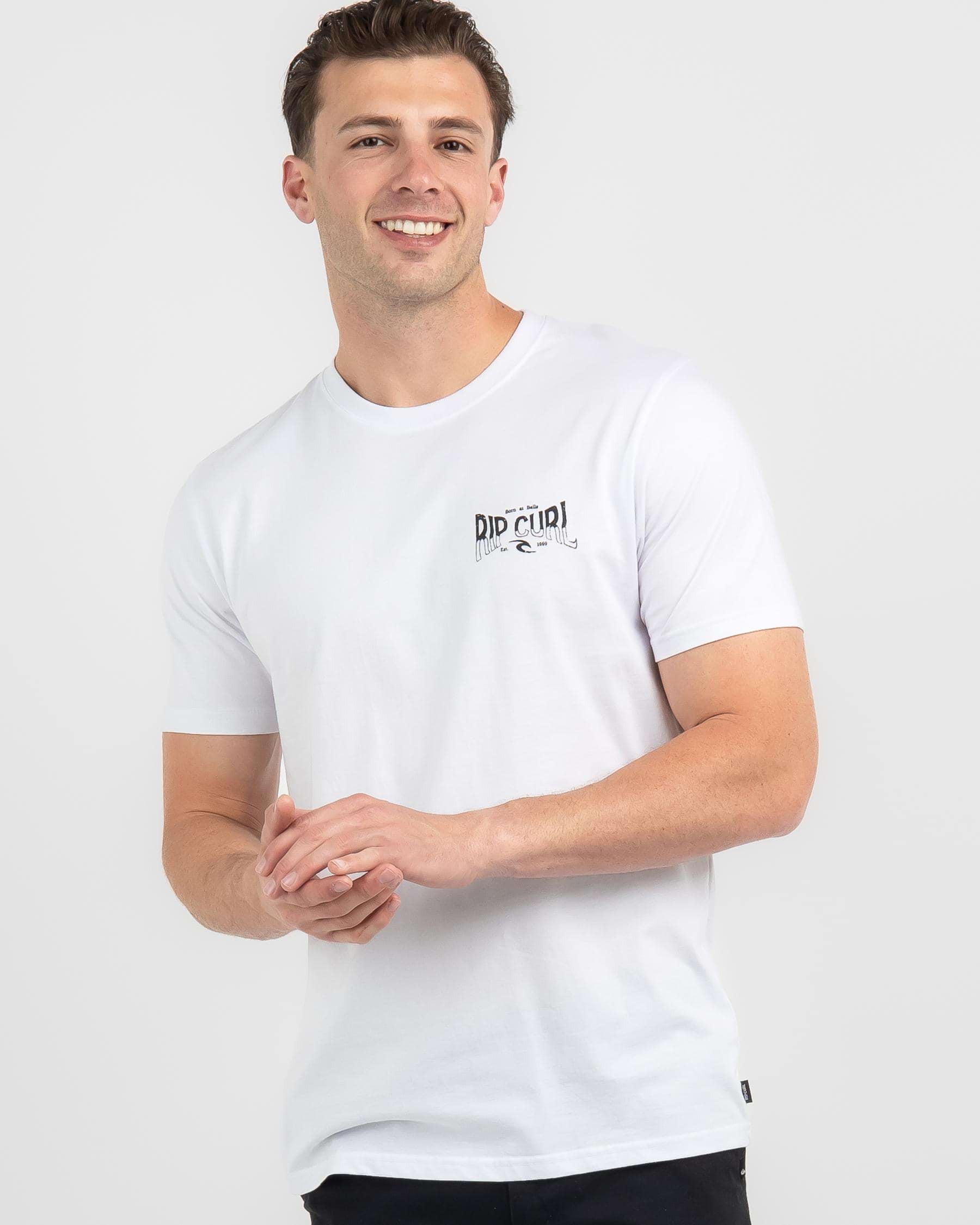 Shop Rip Curl Affinity T-Shirt In White - Fast Shipping & Easy Returns ...