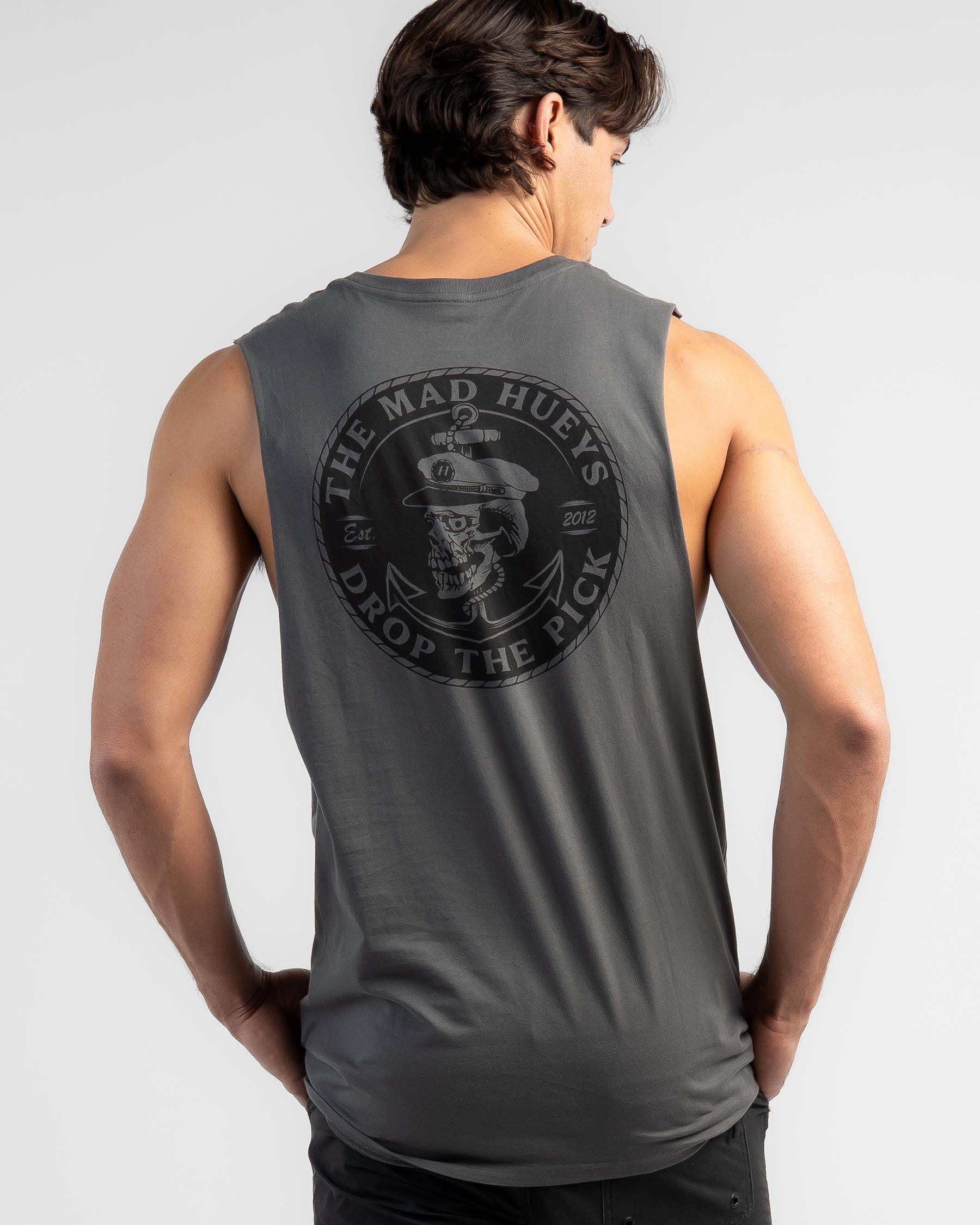 The Mad Hueys Drop The Pick II Muscle Tank In Charcoal - Fast Shipping ...