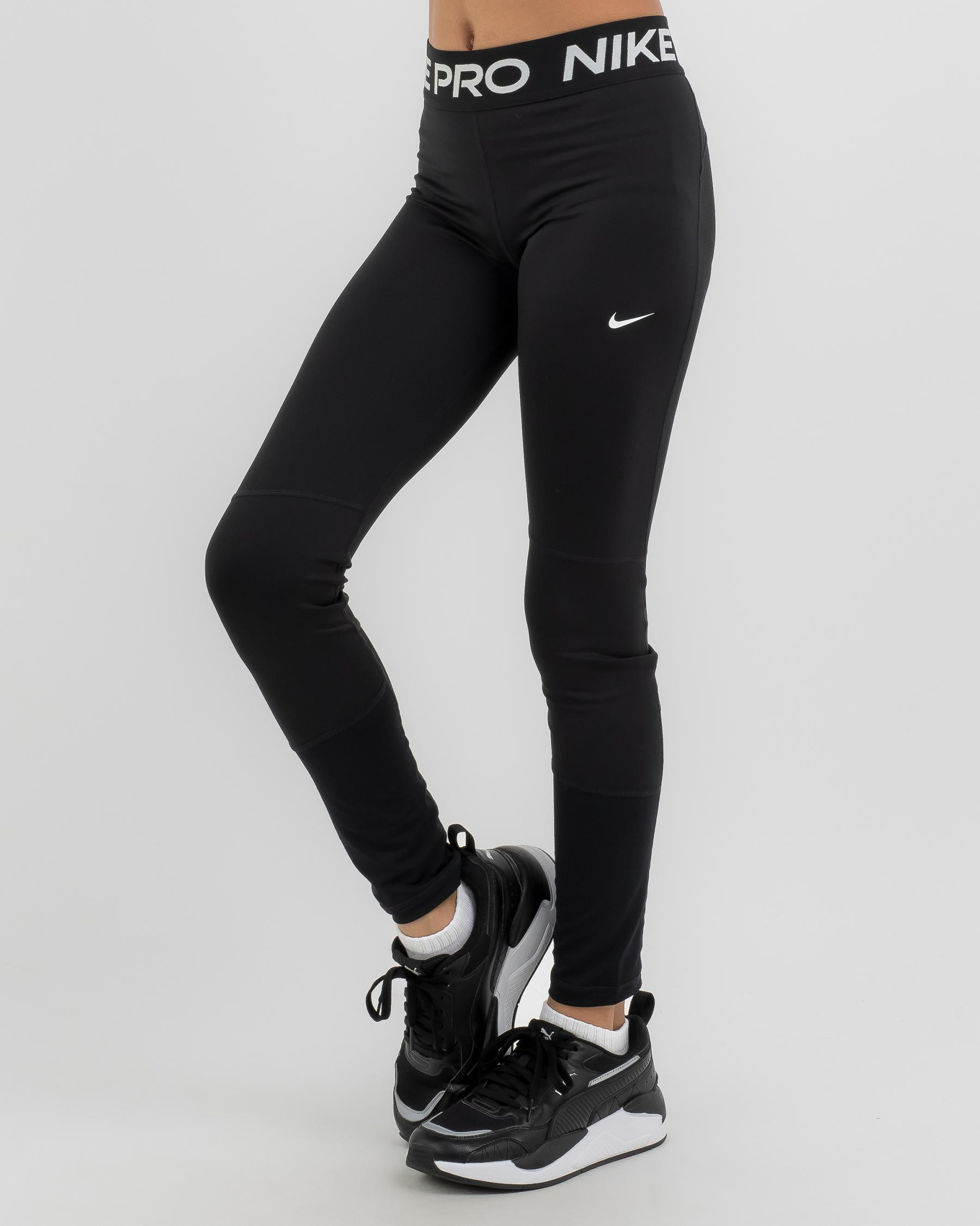 Nike Girls' NP Leggings In Black/white - Fast Shipping & Easy