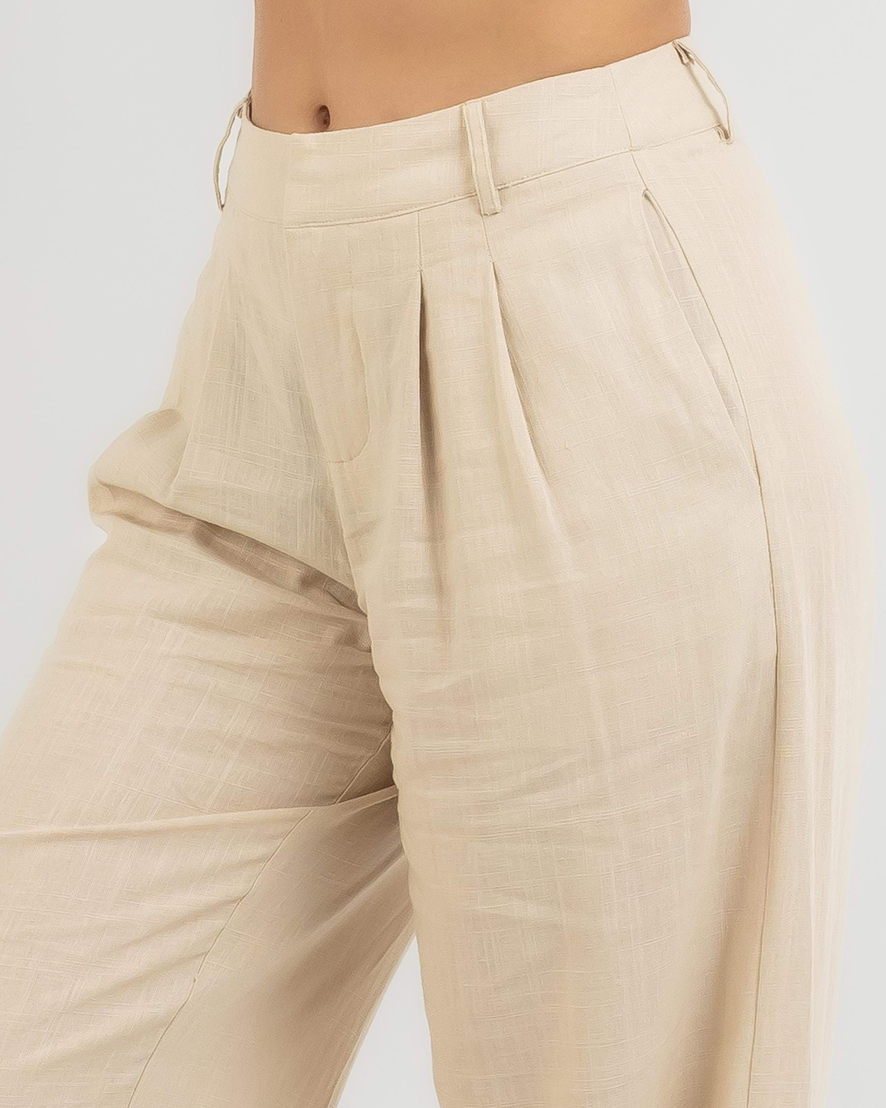 Mooloola Serena Pants In Taupe - Fast Shipping & Easy Returns - City ...