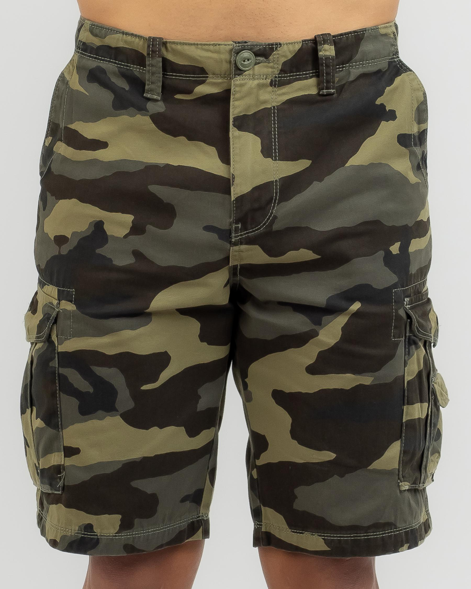 Quiksilver Crucial Battle Walk Shorts In Thyme Everyday Camo - Fast ...