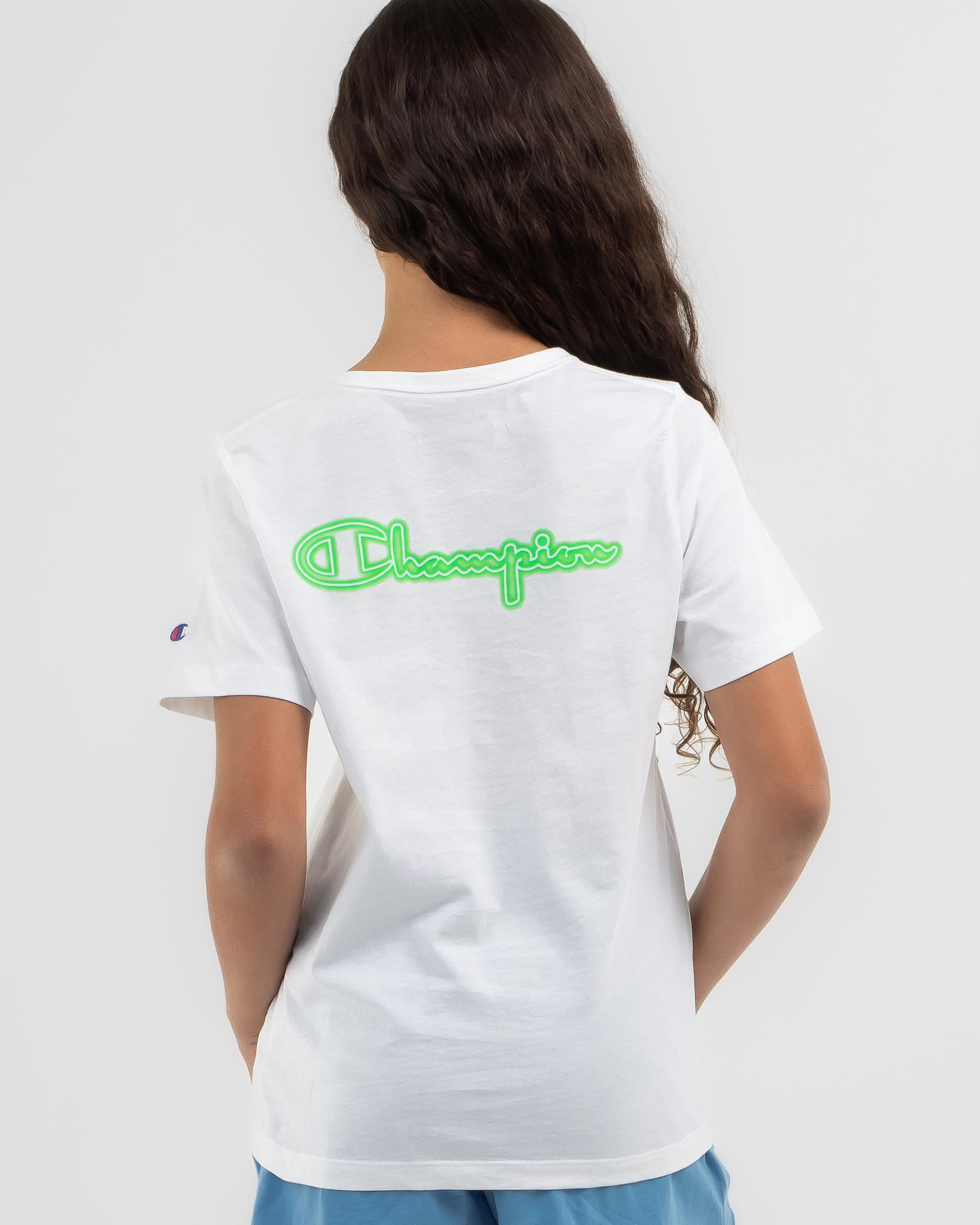 Shop Champion Girls' Champion Graphic Short Sleeve T-Shirt In White ...