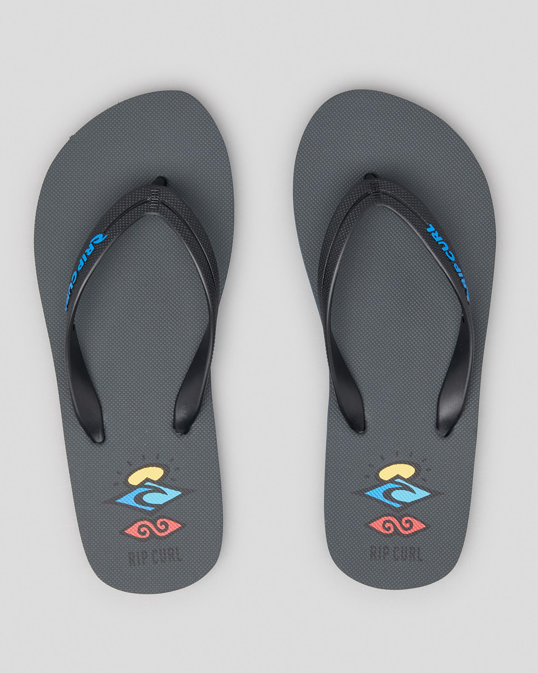 Rip Curl Boys' Icon Thongs In Grey - Fast Shipping & Easy Returns ...