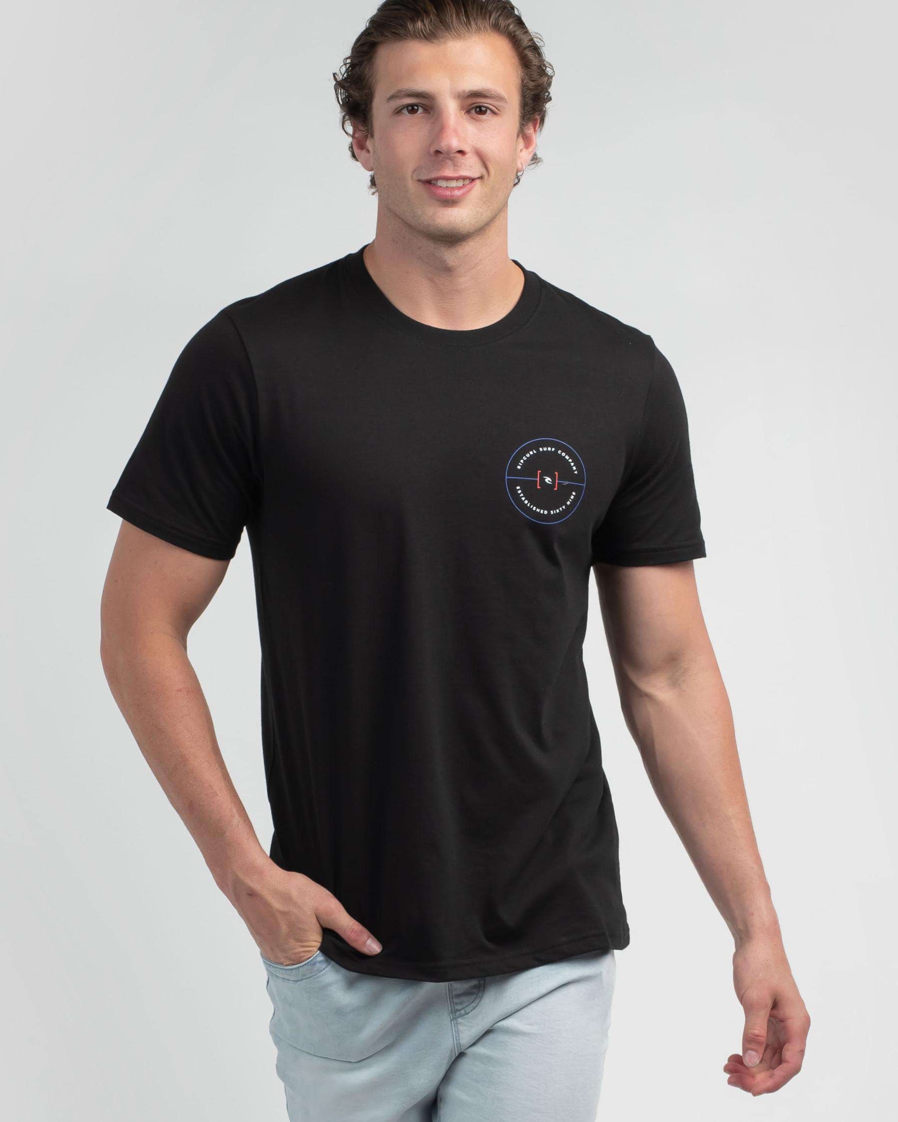 Shop Rip Curl Vaporcool Orbit T-Shirt In Black - Fast Shipping & Easy ...