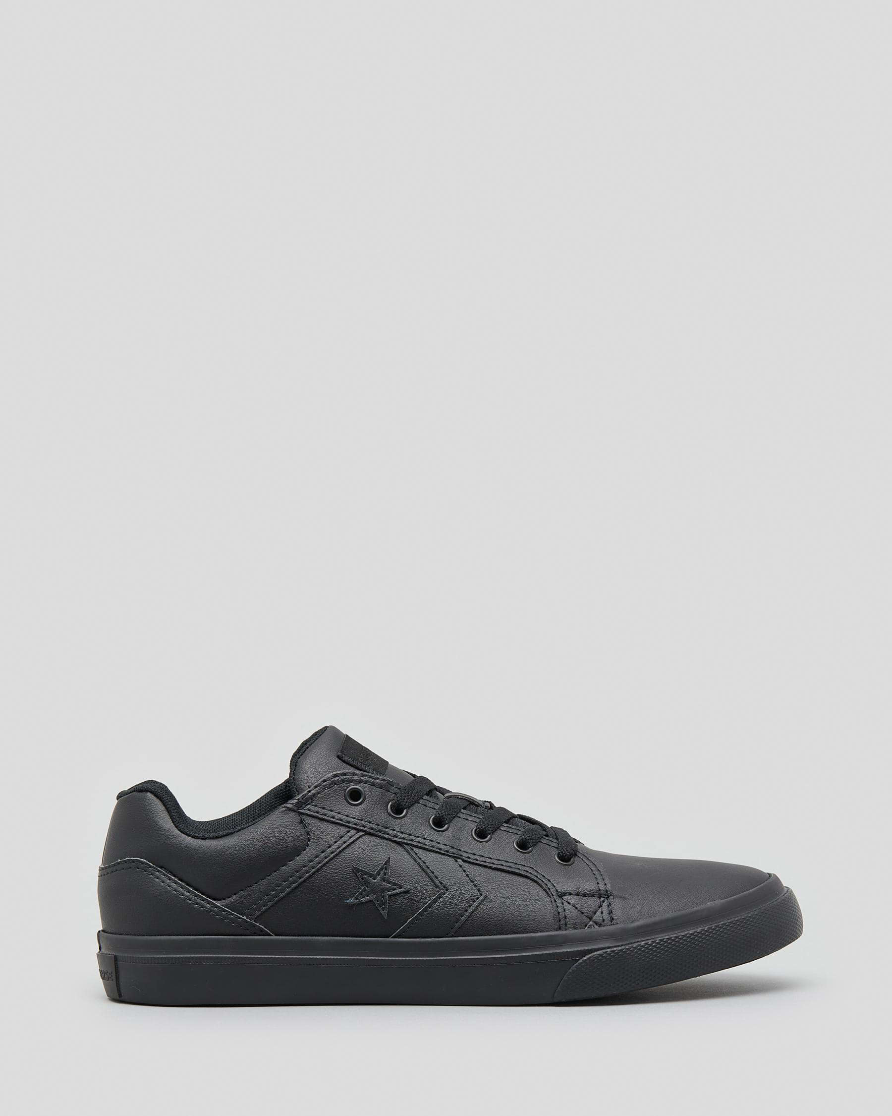 Converse El Distrito 2.0 Leather Shoes In Black/black/black - Fast ...