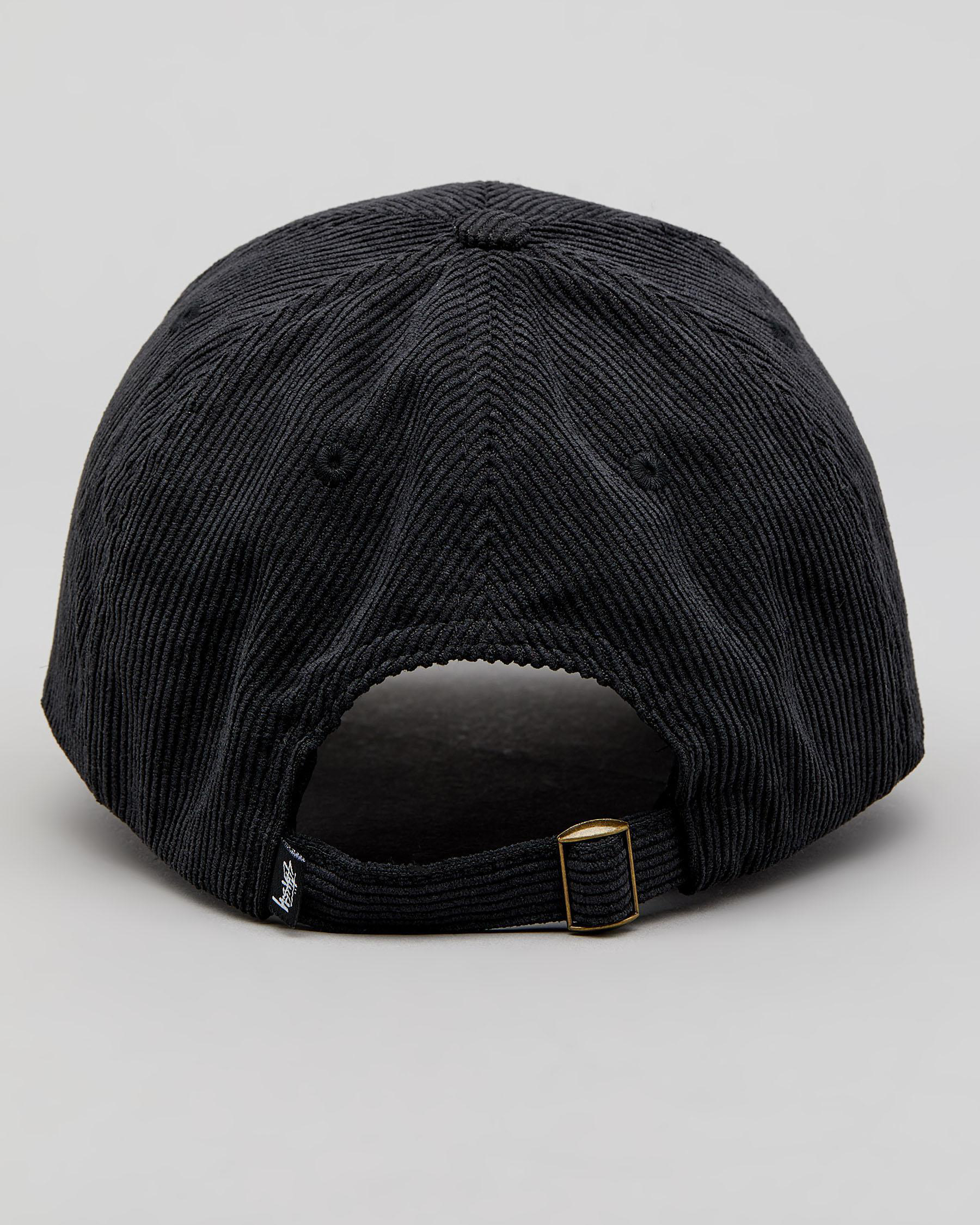 Stussy Graffiti Cord Low Pro Cap In Black - Fast Shipping & Easy ...