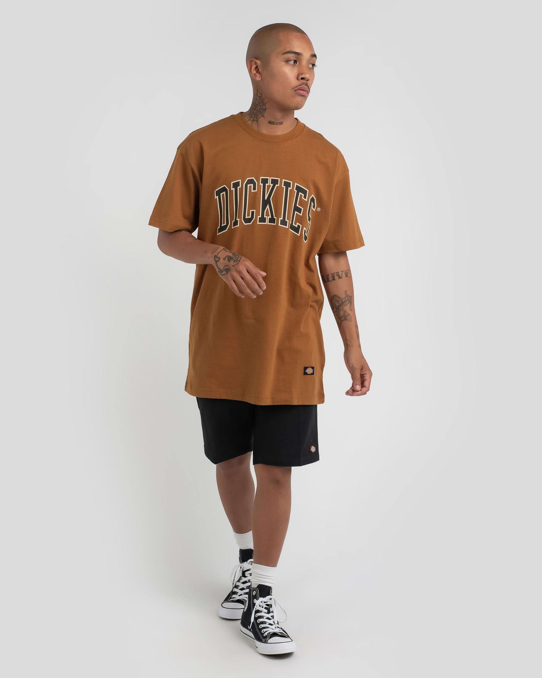 Dickies Woodward Classic T-Shirt In Brown Duck - Fast Shipping & Easy ...