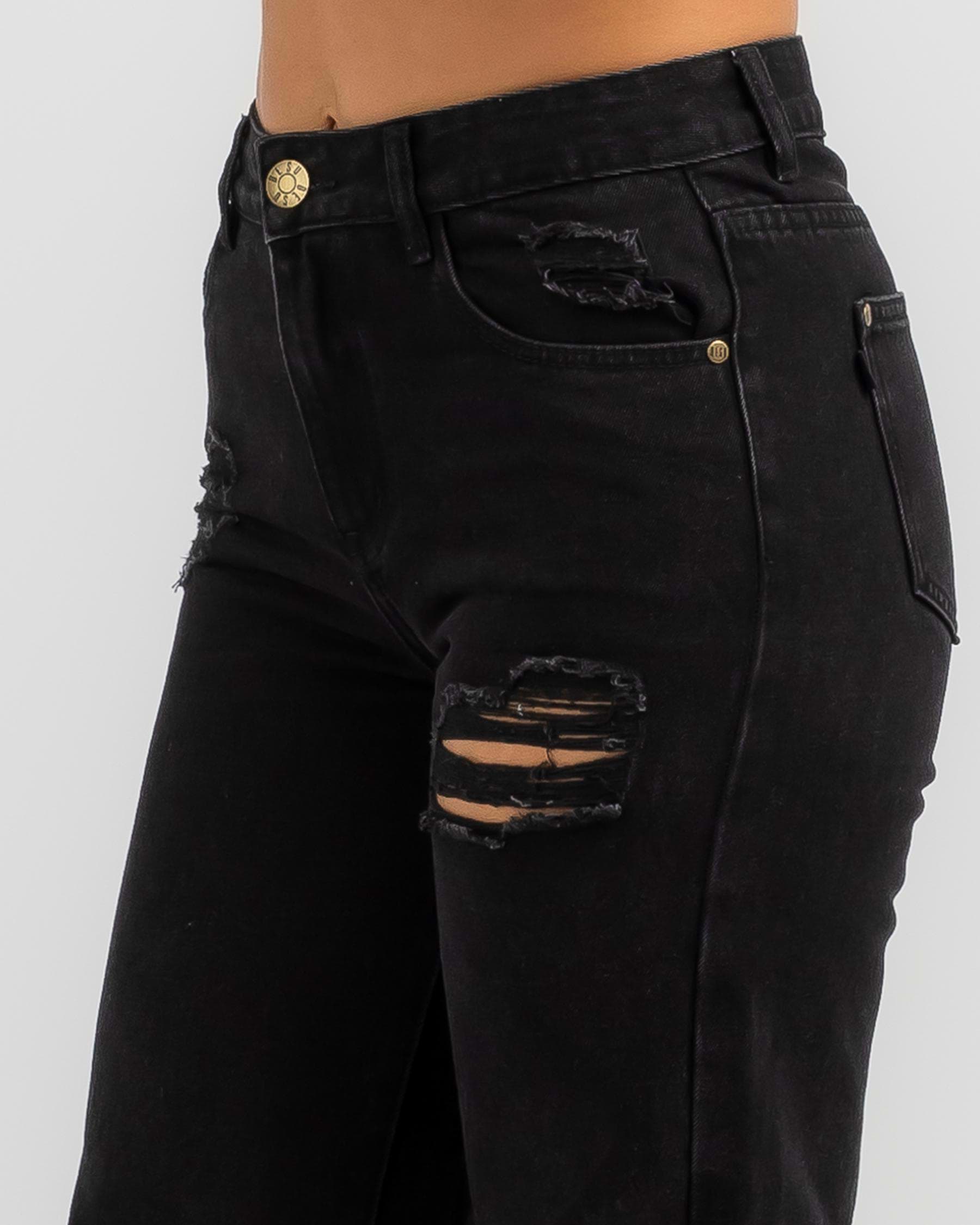 DESU Hudson Ripped Jeans In Washed Black - Fast Shipping & Easy Returns ...
