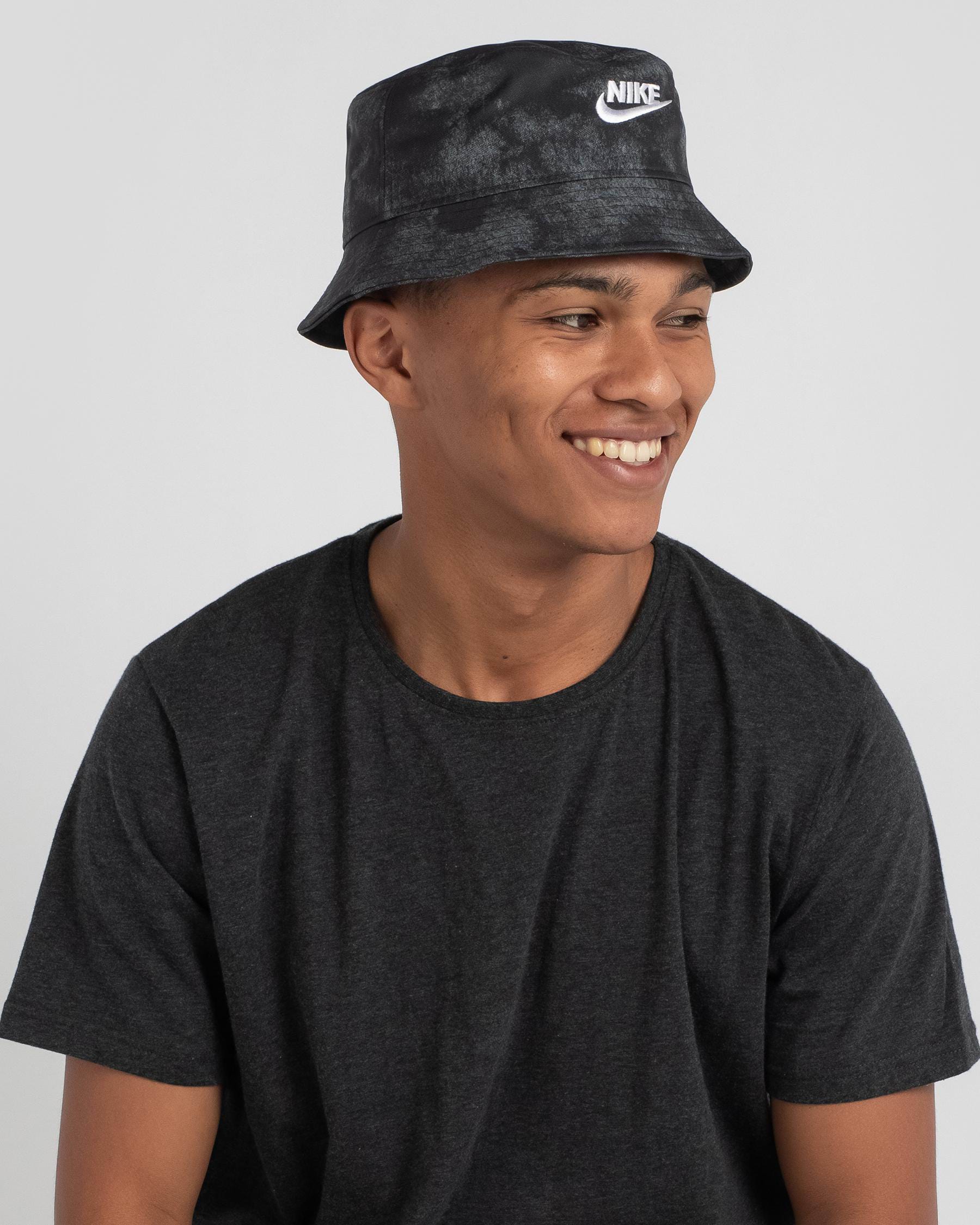 Shop Nike NSW Bucket Futura Bucket Hat In Black/smoke Grey/white - Fast ...