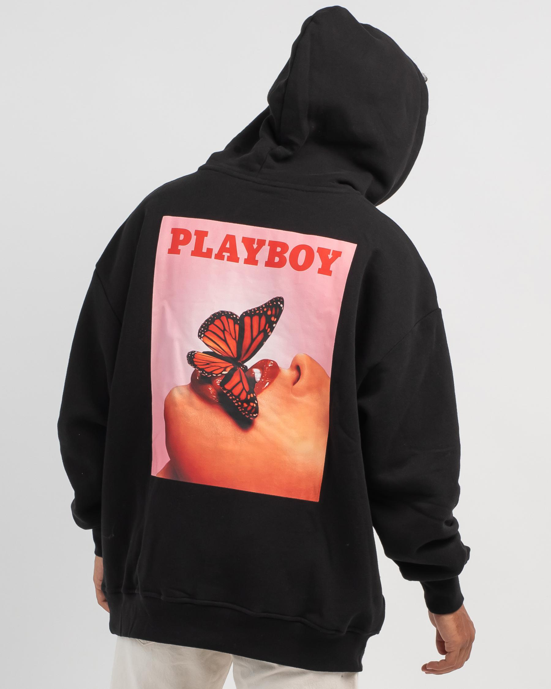 Shop Playboy Q2 2019 Cover Hoodie In Black Fast Shipping & Easy