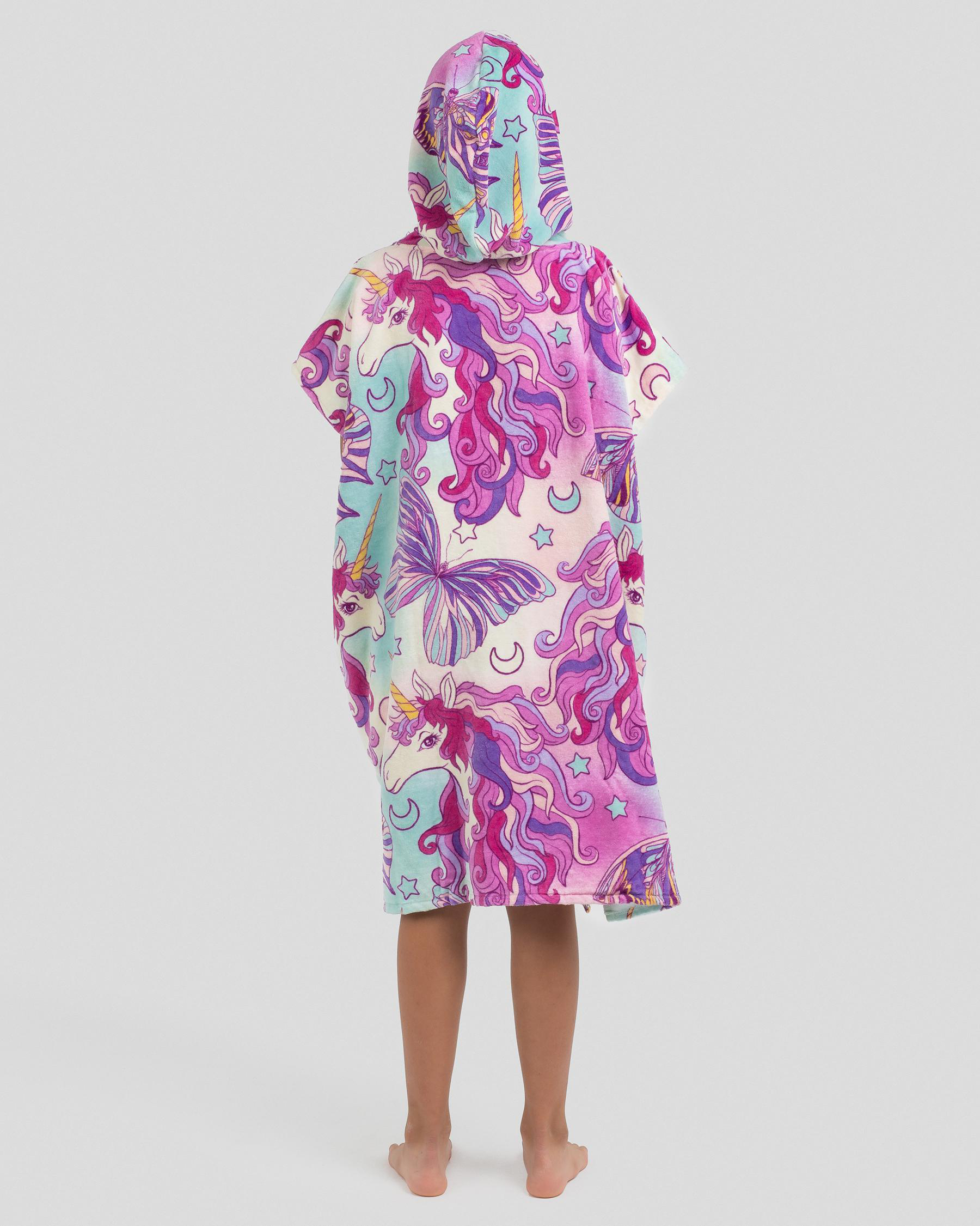 Topanga Girls' Magic Beach Hooded Towel In Pink FREE* Shipping & Easy