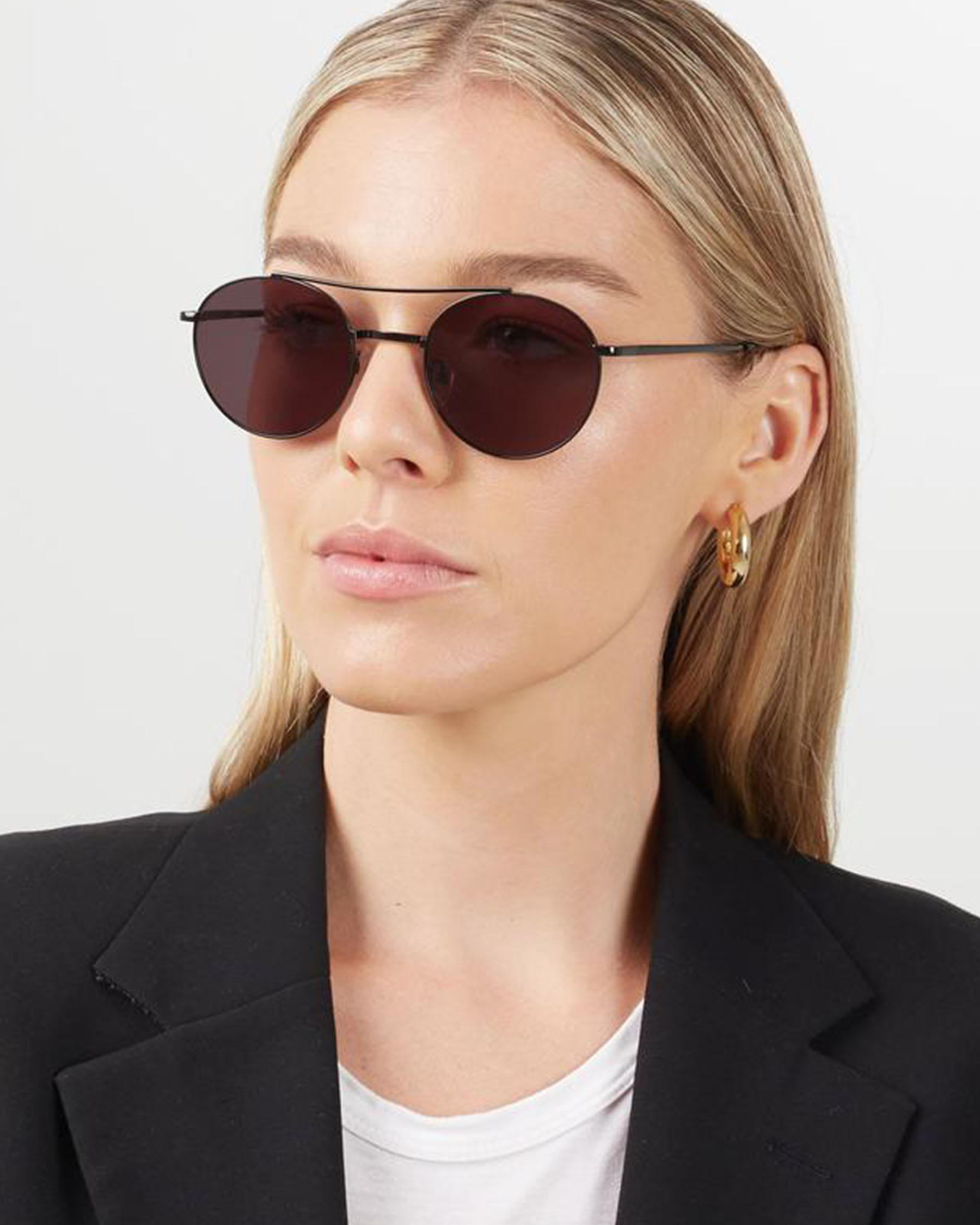 SHEVOKE Damon Jet Black Round Sunglasses Collections main image 4