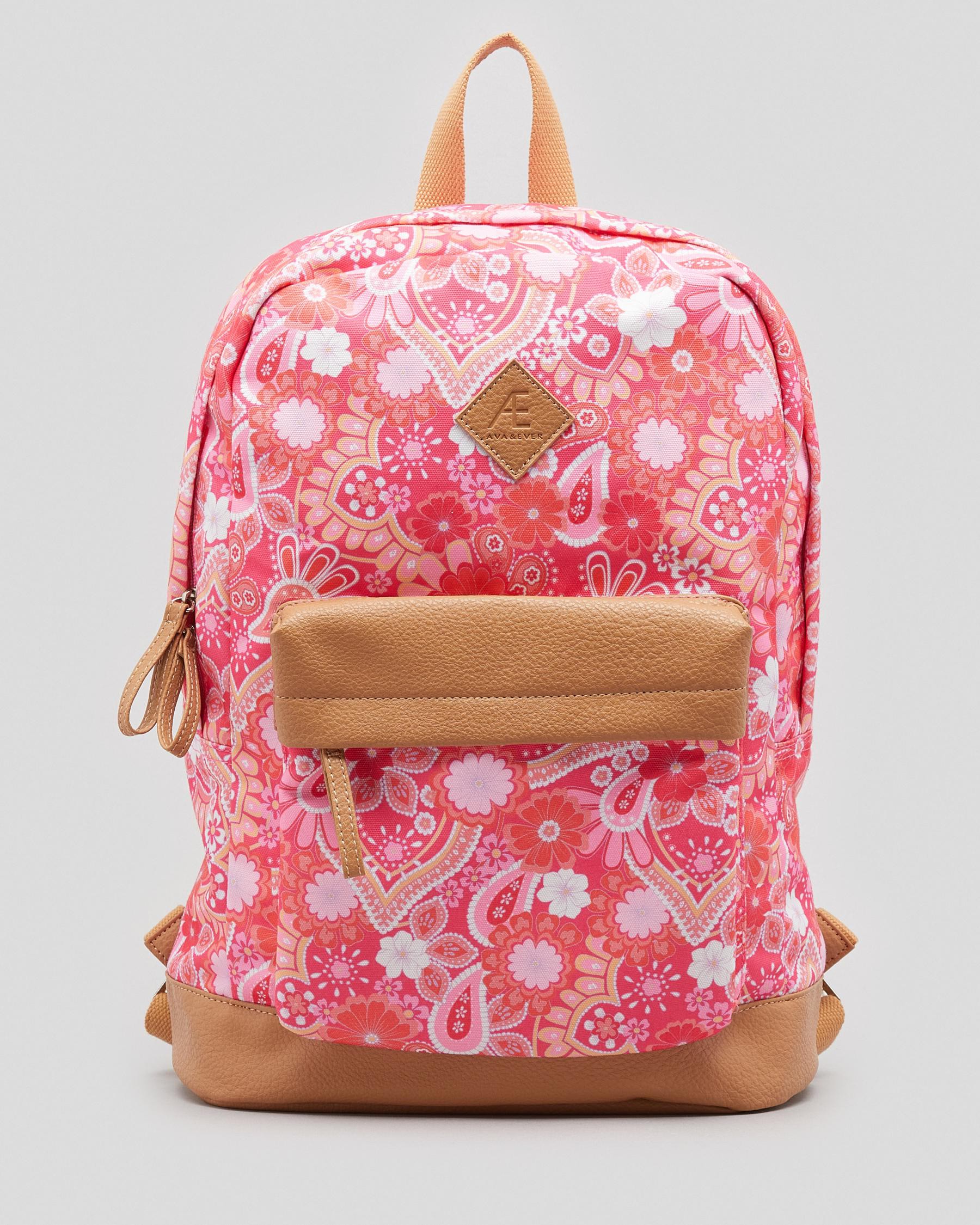Ava And Ever Adele Backpack In Pink Print - FREE* Shipping & Easy