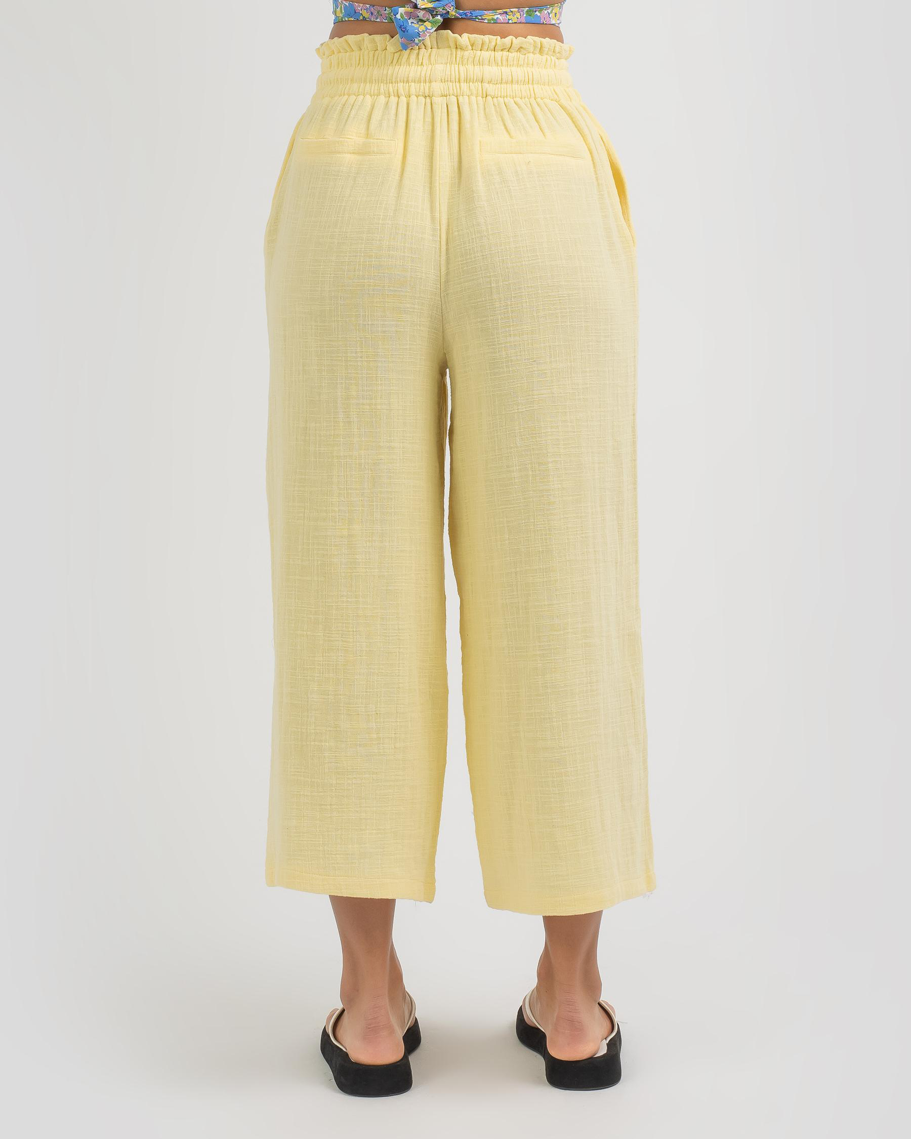 Ava And Ever Bondi Beach Pants In Lemon - Fast Shipping & Easy Returns ...