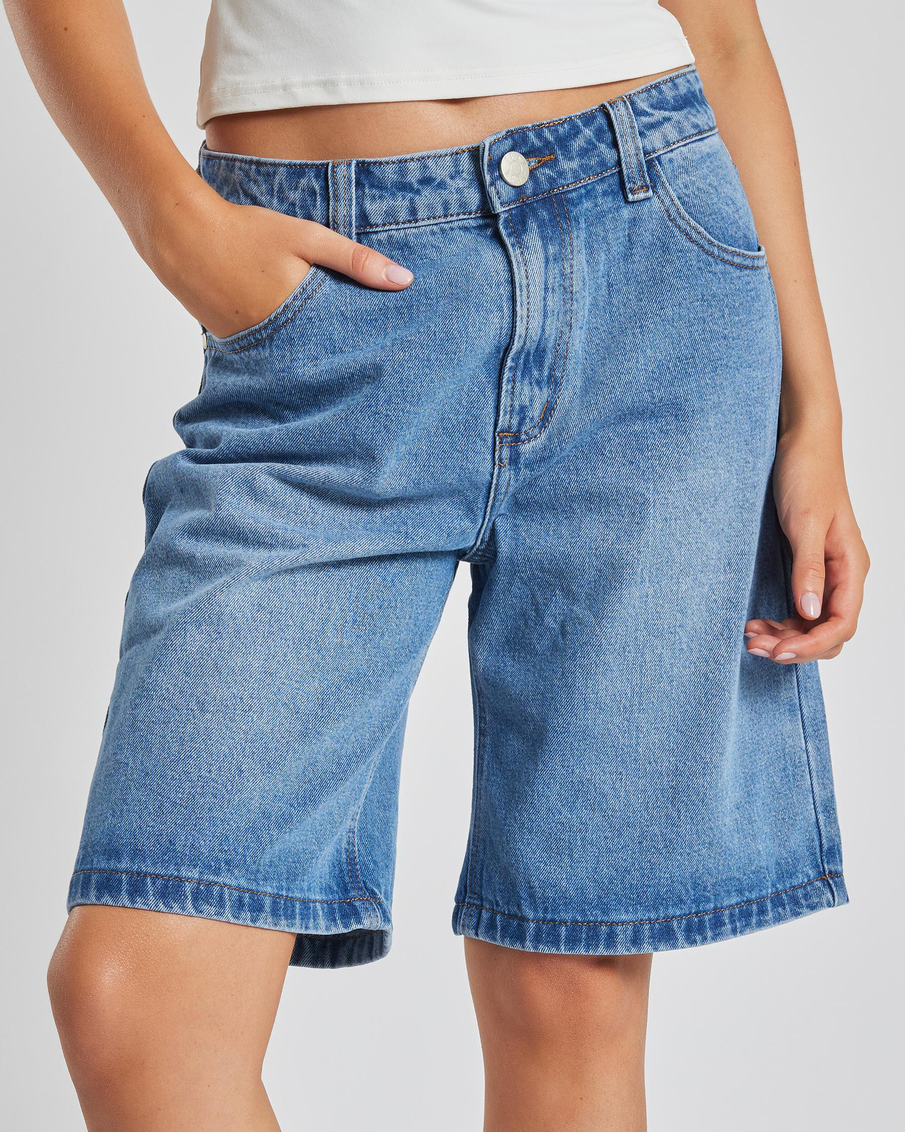 Shop DESU Paris Jort Shorts In Dark Mid Fast Shipping & Easy Returns