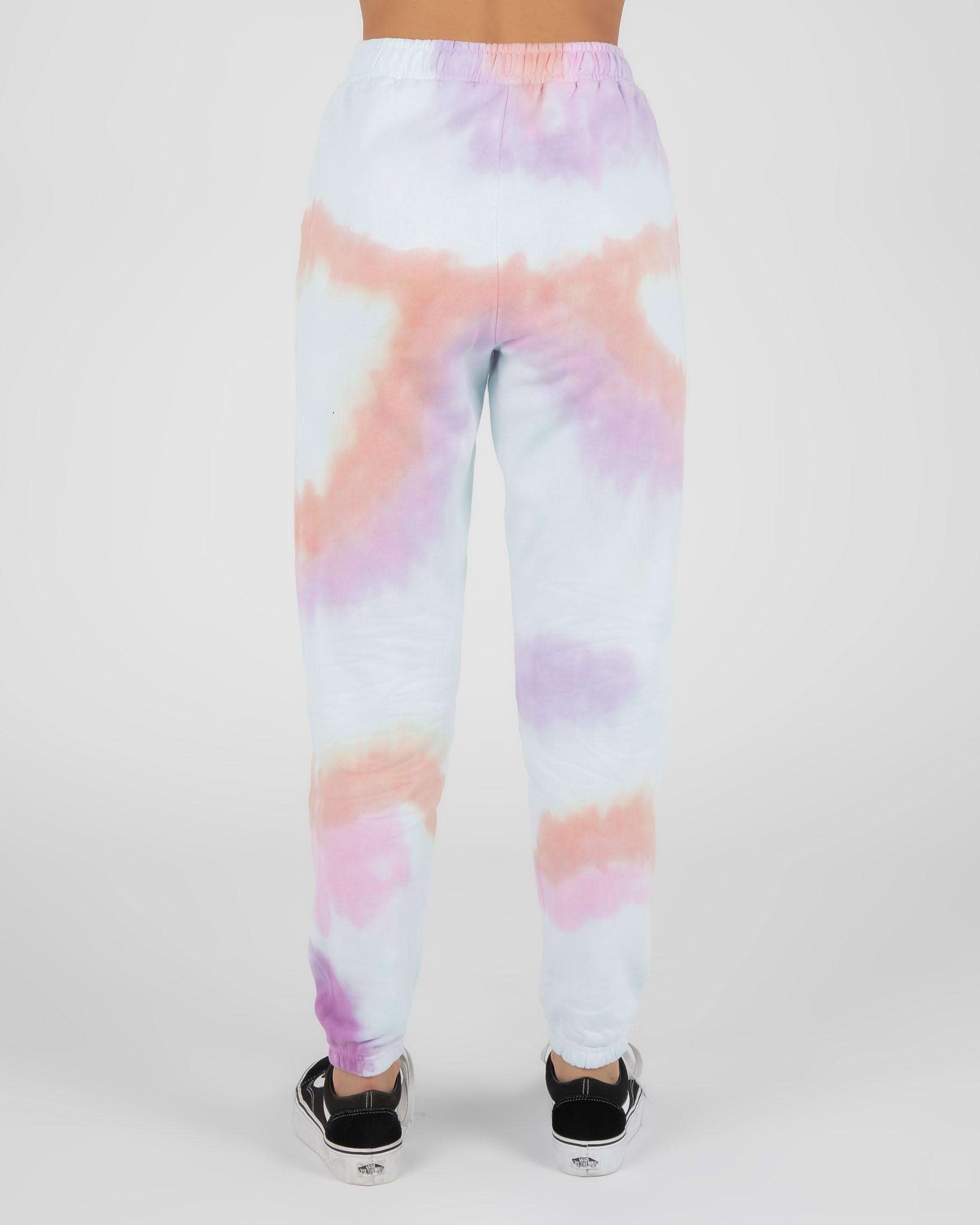 Stussy Verna Tie Dye Track Pants In Pale Blue - Fast Shipping & Easy ...