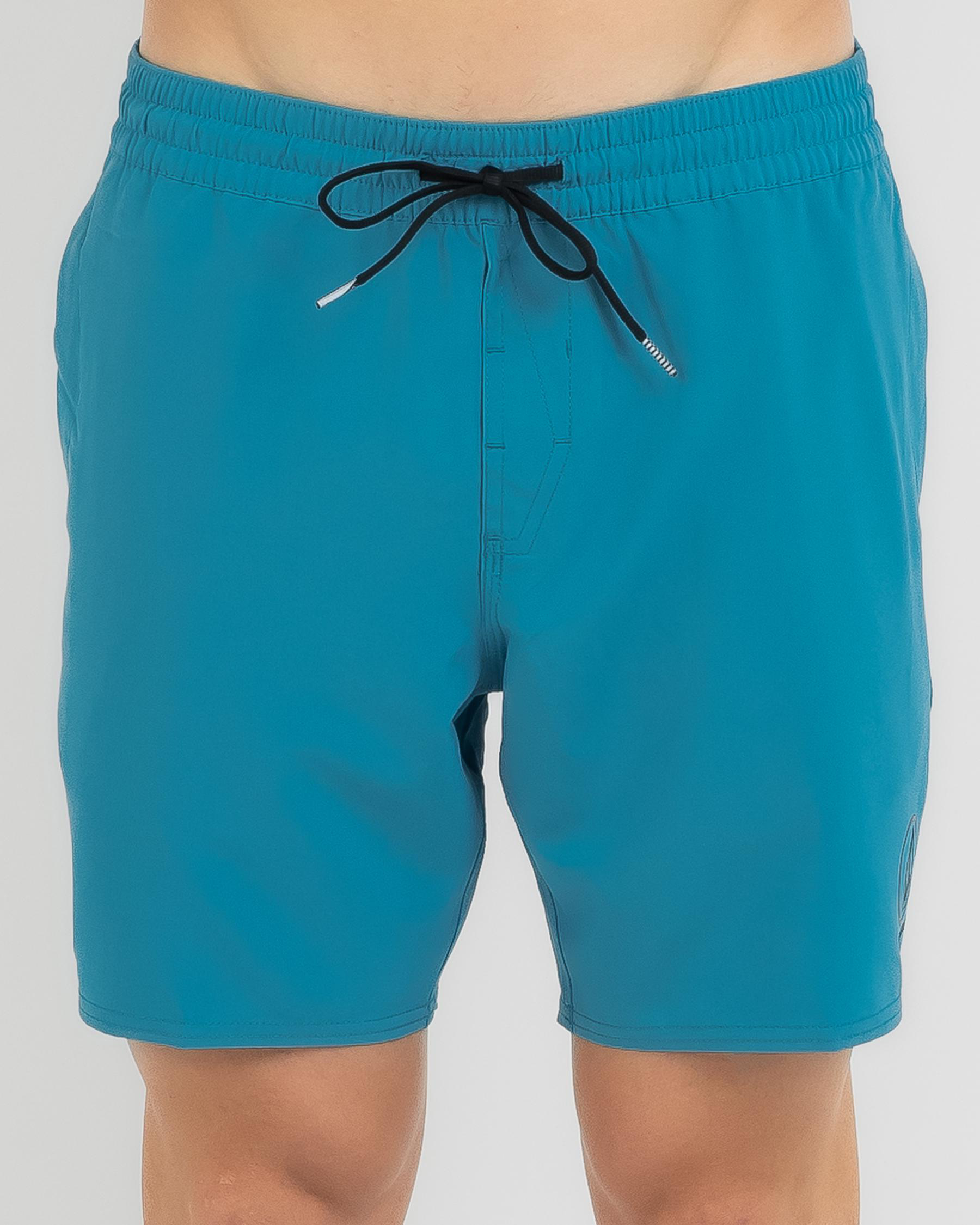 Manic Elastic Waist Board Shorts In Atlantic Fast Shipping