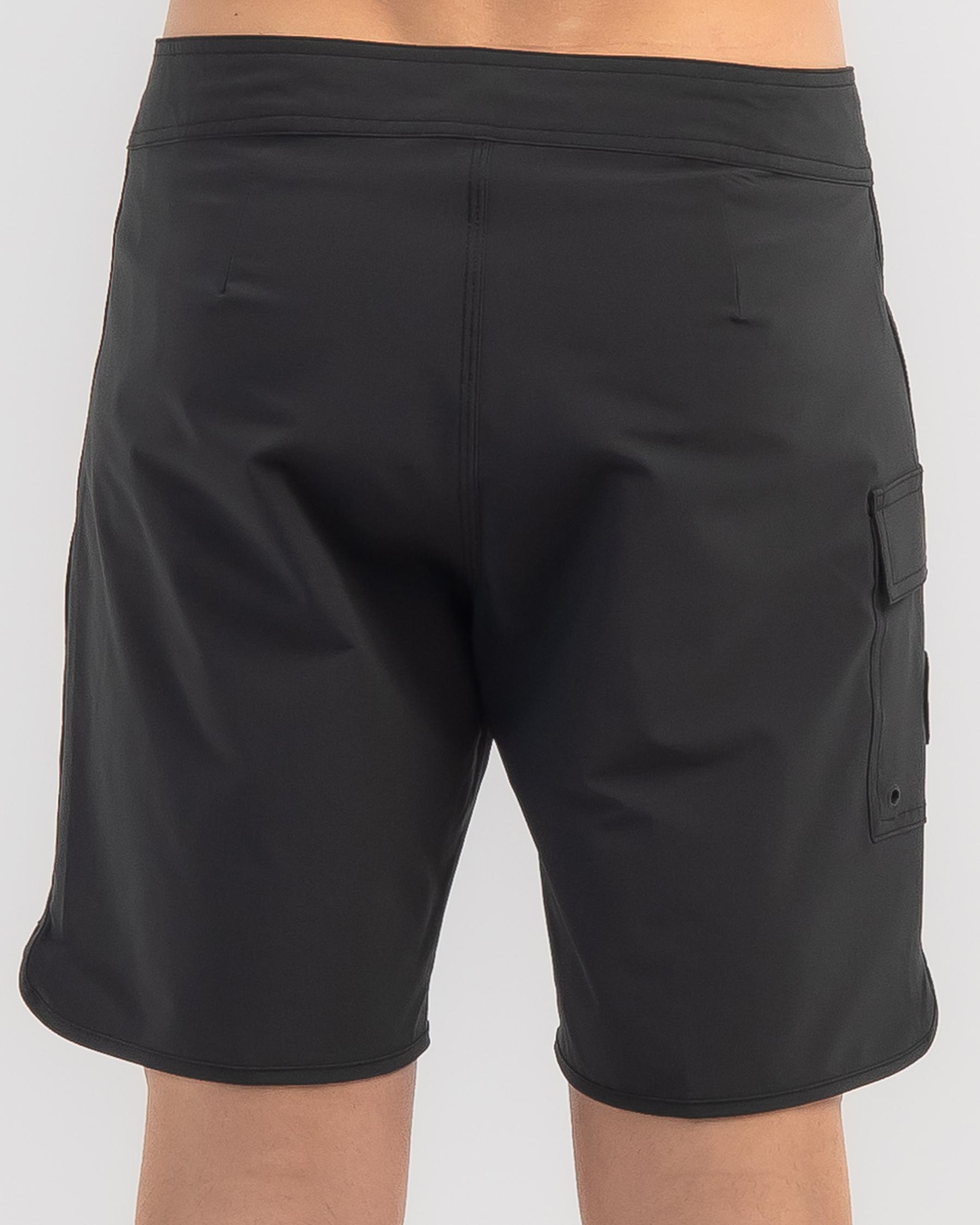 Shop RVCA Eastern Trunk Board Shorts In All Black Fast Shipping