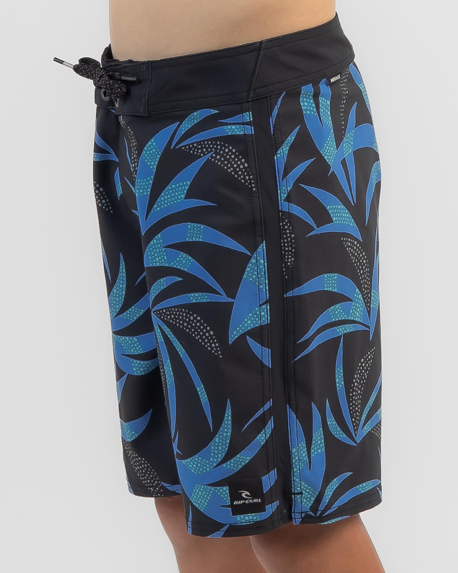 Rip Curl Boys' Mirage Angourie Floral Board Shorts In Black Fast