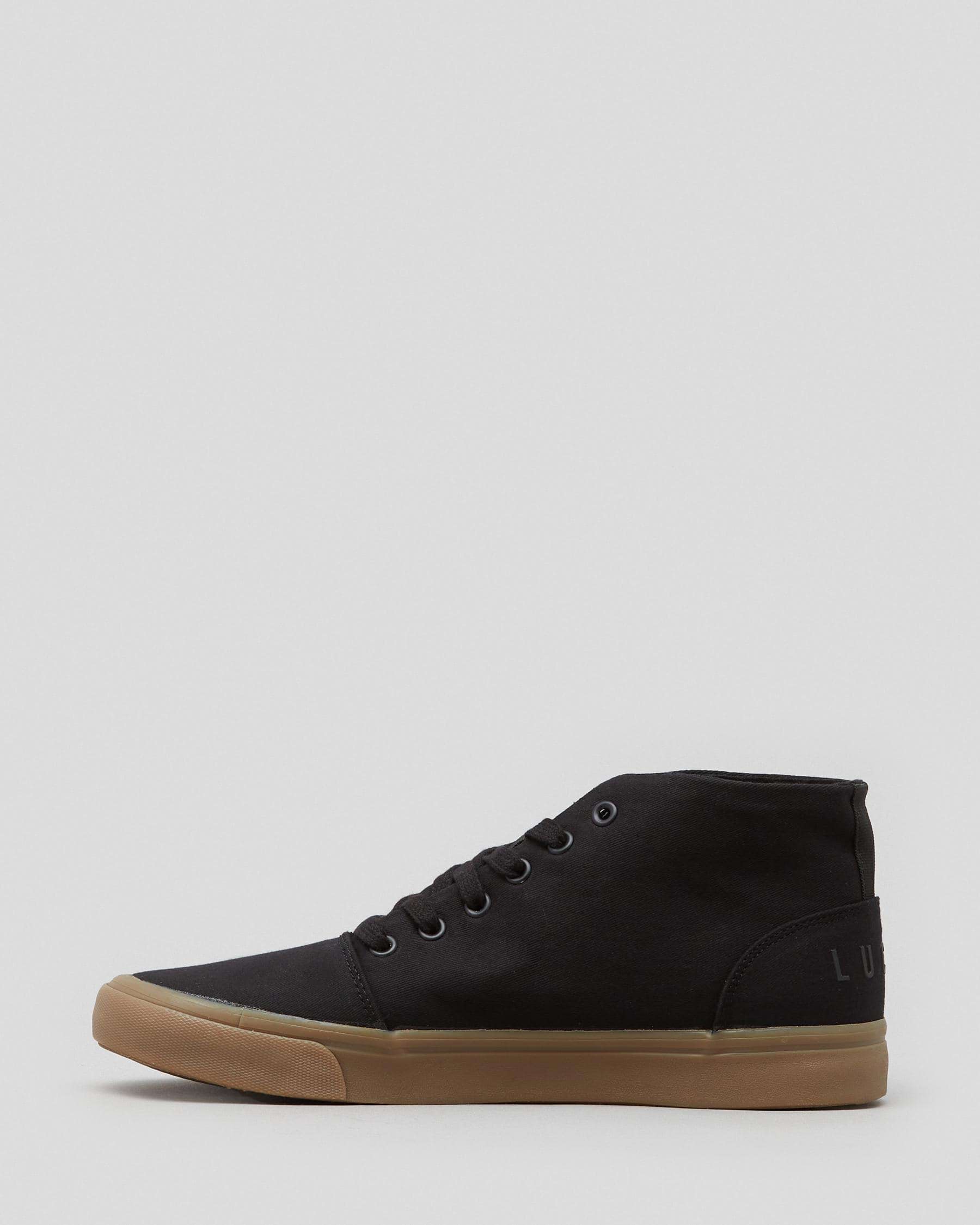Shop Lucid Dutton Hi-Top Shoes In Black/gum - Fast Shipping & Easy ...
