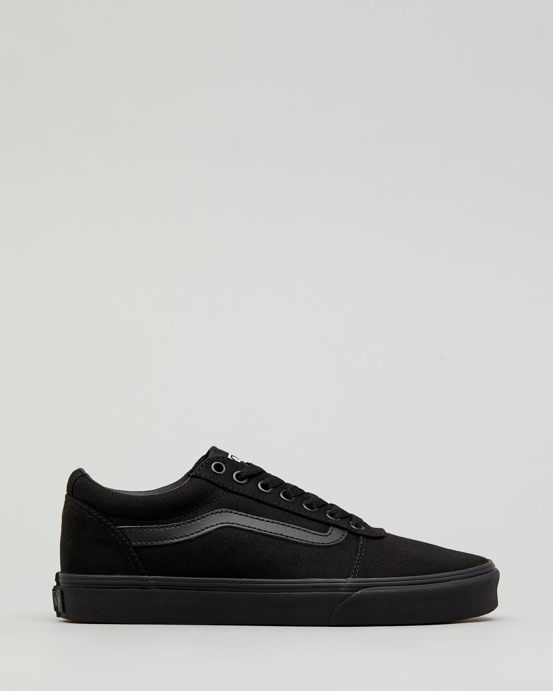 Vans Womens Old School Ward Shoes In Black/black - Fast Shipping & Easy ...