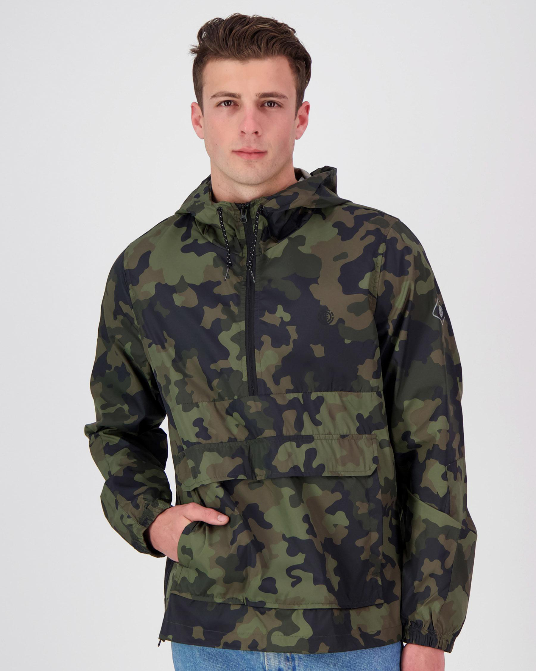 Shop Element Alder Pop Jacket In Bark Camo - Fast Shipping & Easy ...