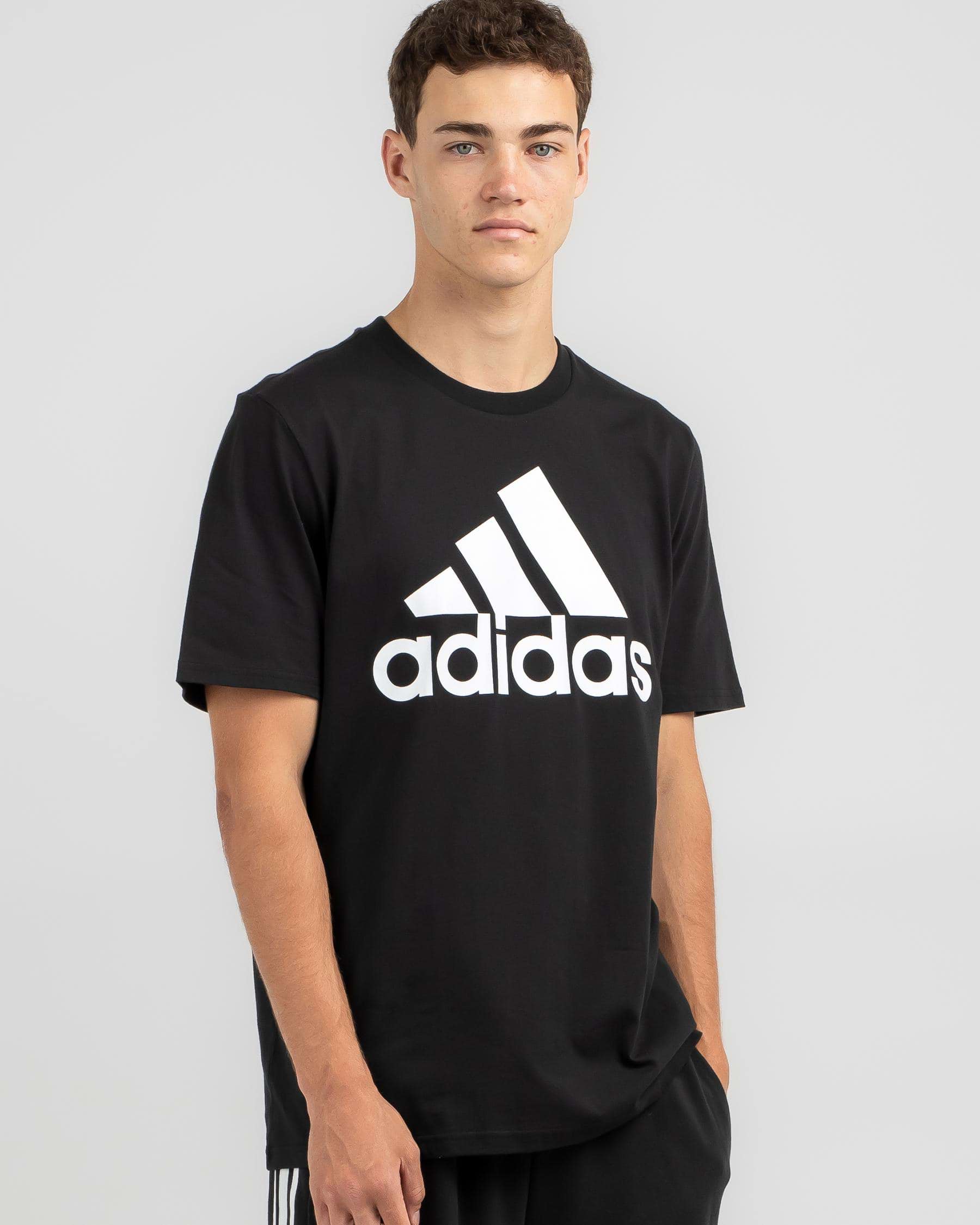Shop adidas Big Logo T-Shirt In Black/white - Fast Shipping & Easy ...