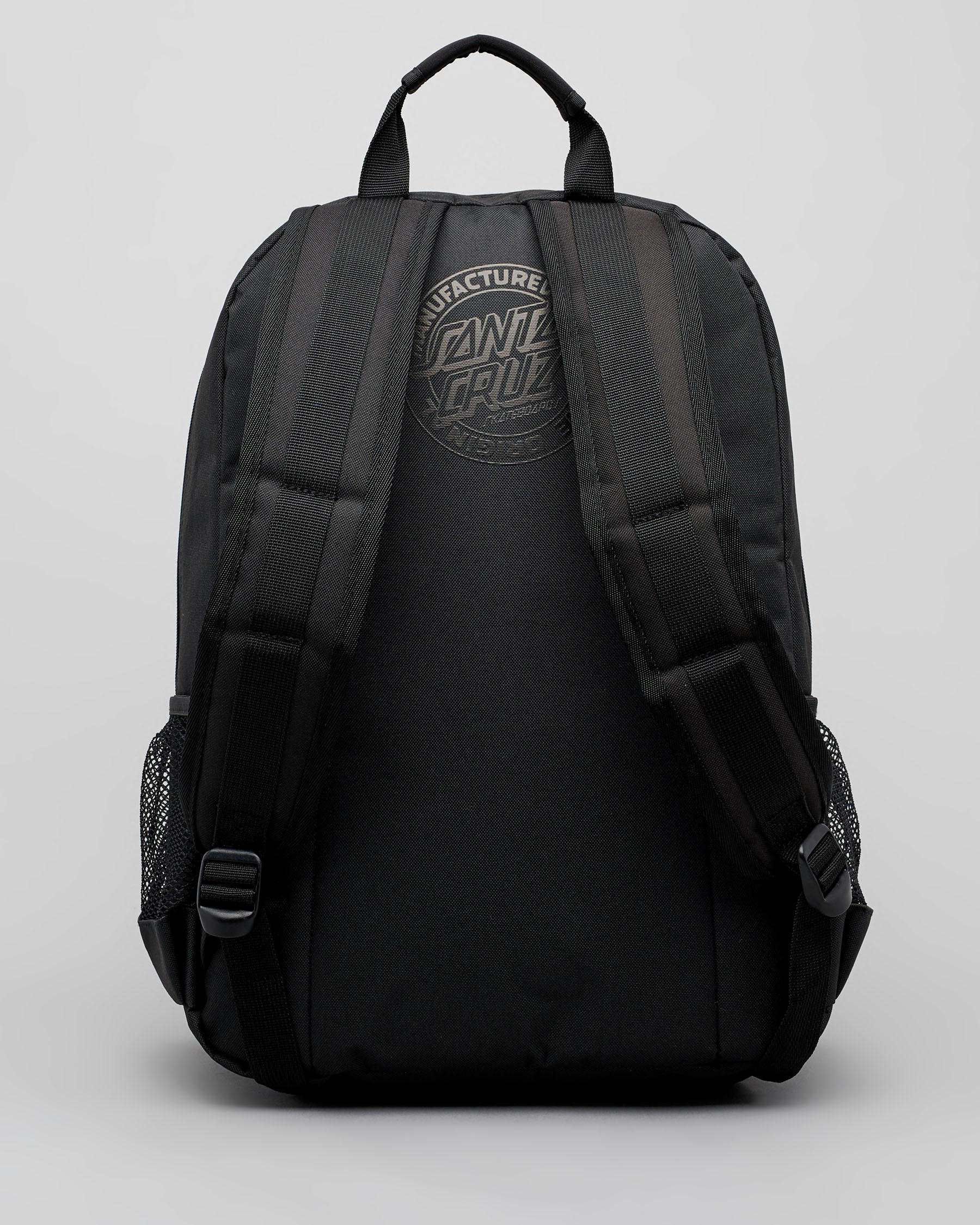 Shop Santa Cruz Toxic Dot Back Pack In Black - Fast Shipping