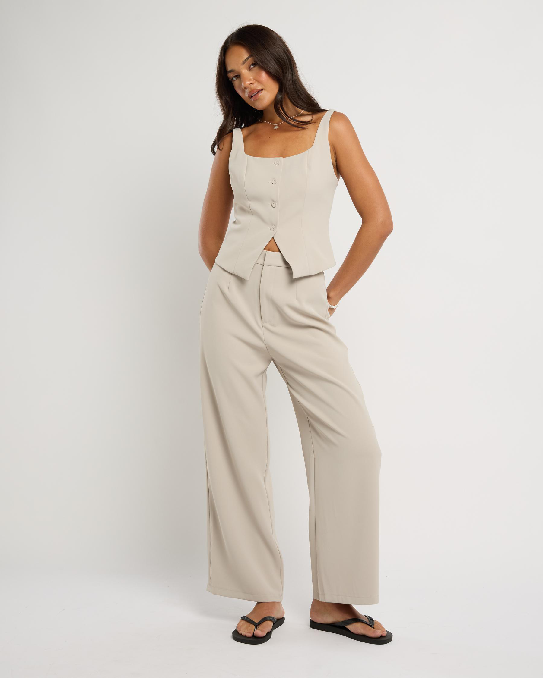 Shop Style State Elle Pants In Stone Fast Shipping & Easy Returns