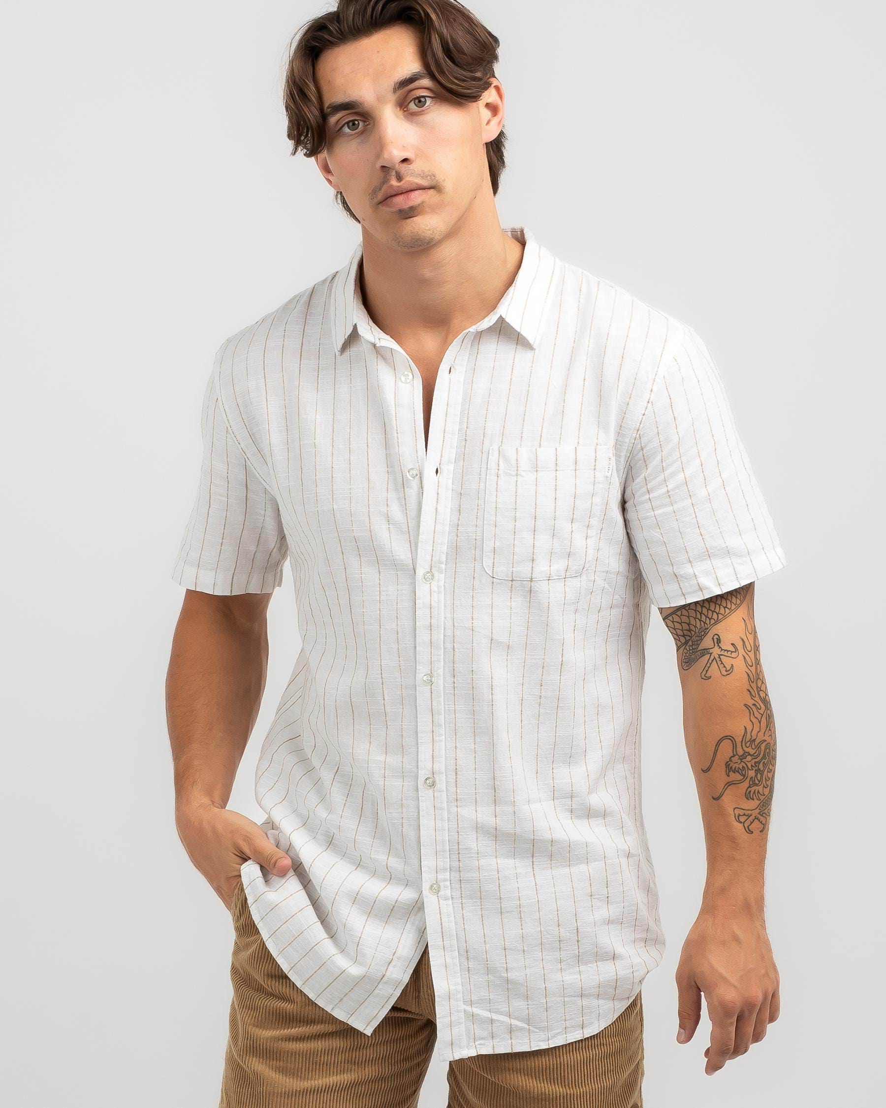 Skylark Relaxed Short Sleeve Shirt In Off White - Fast Shipping & Easy ...