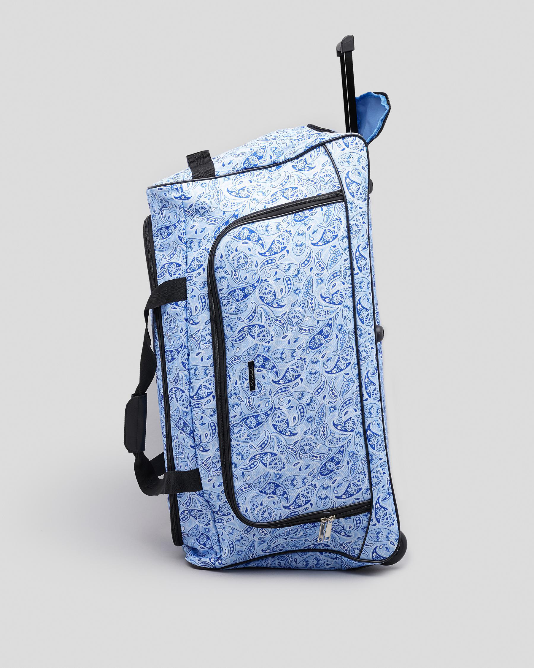 Mooloola Frankie Large Wheeled Travel Bag In Blue FREE* Shipping