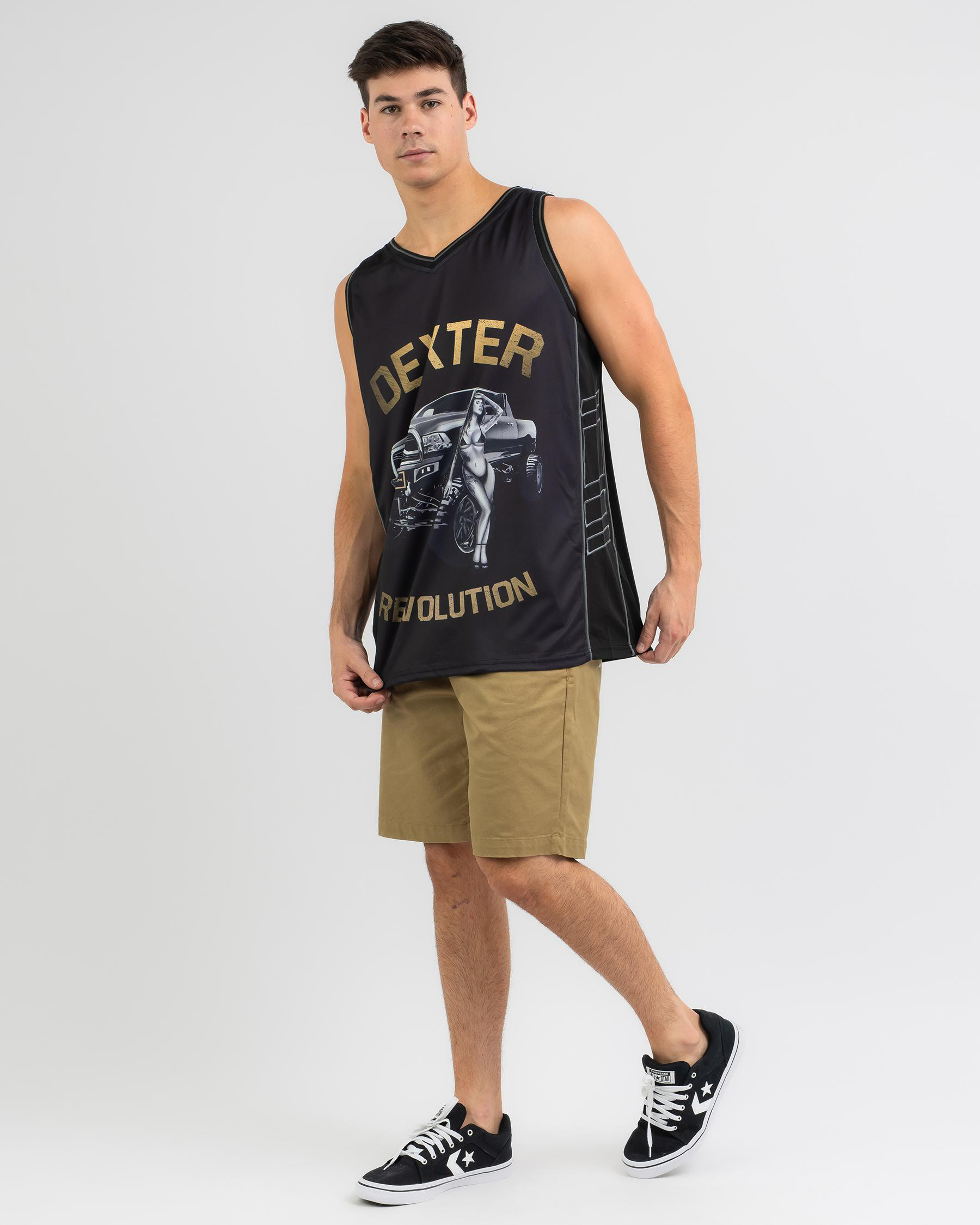 Shop Dexter Ram It Mesh Muscle Tank In Black Fast Shipping & Easy